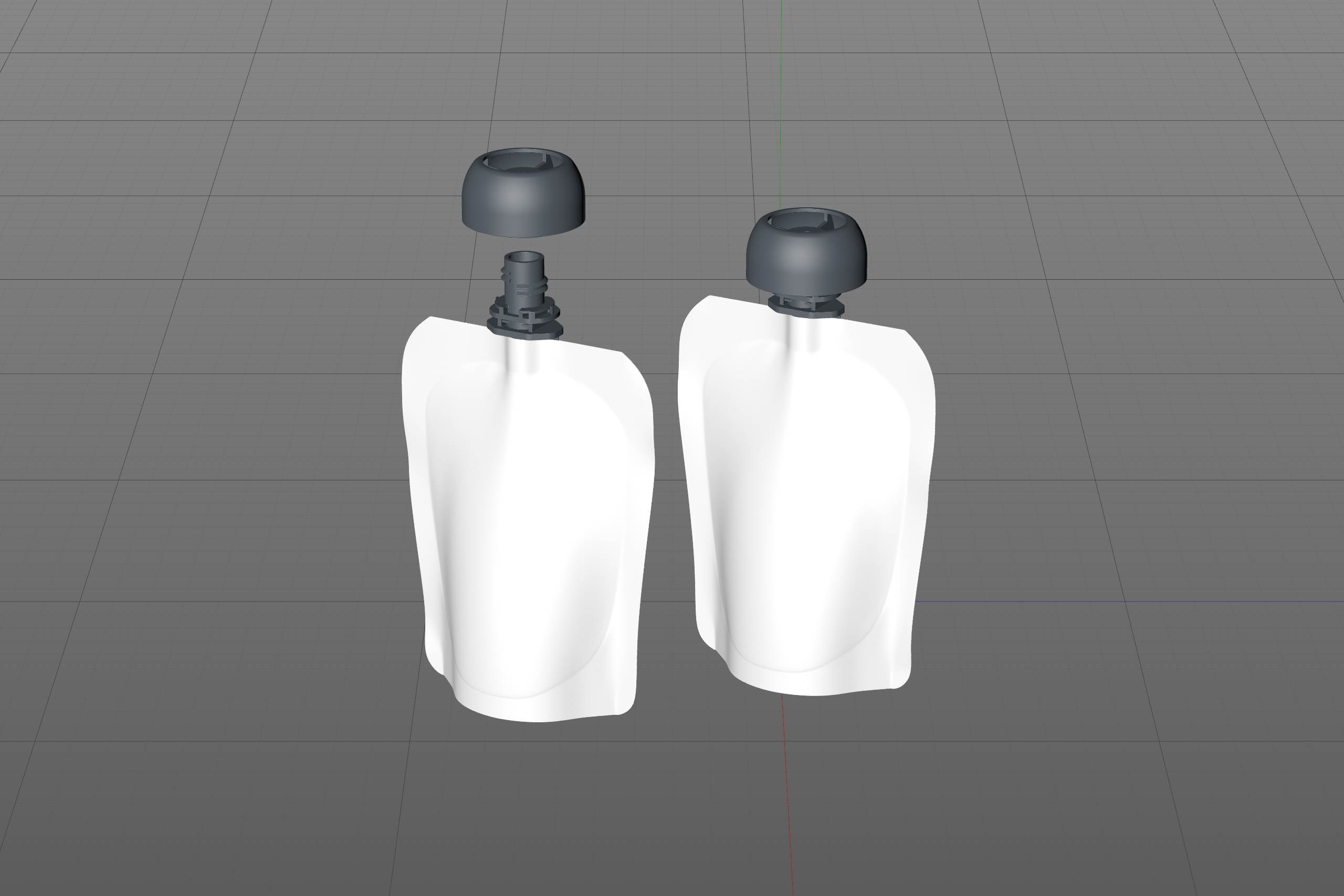 Packaging 3D model of Gualapack Pouch 90g with BabyCap