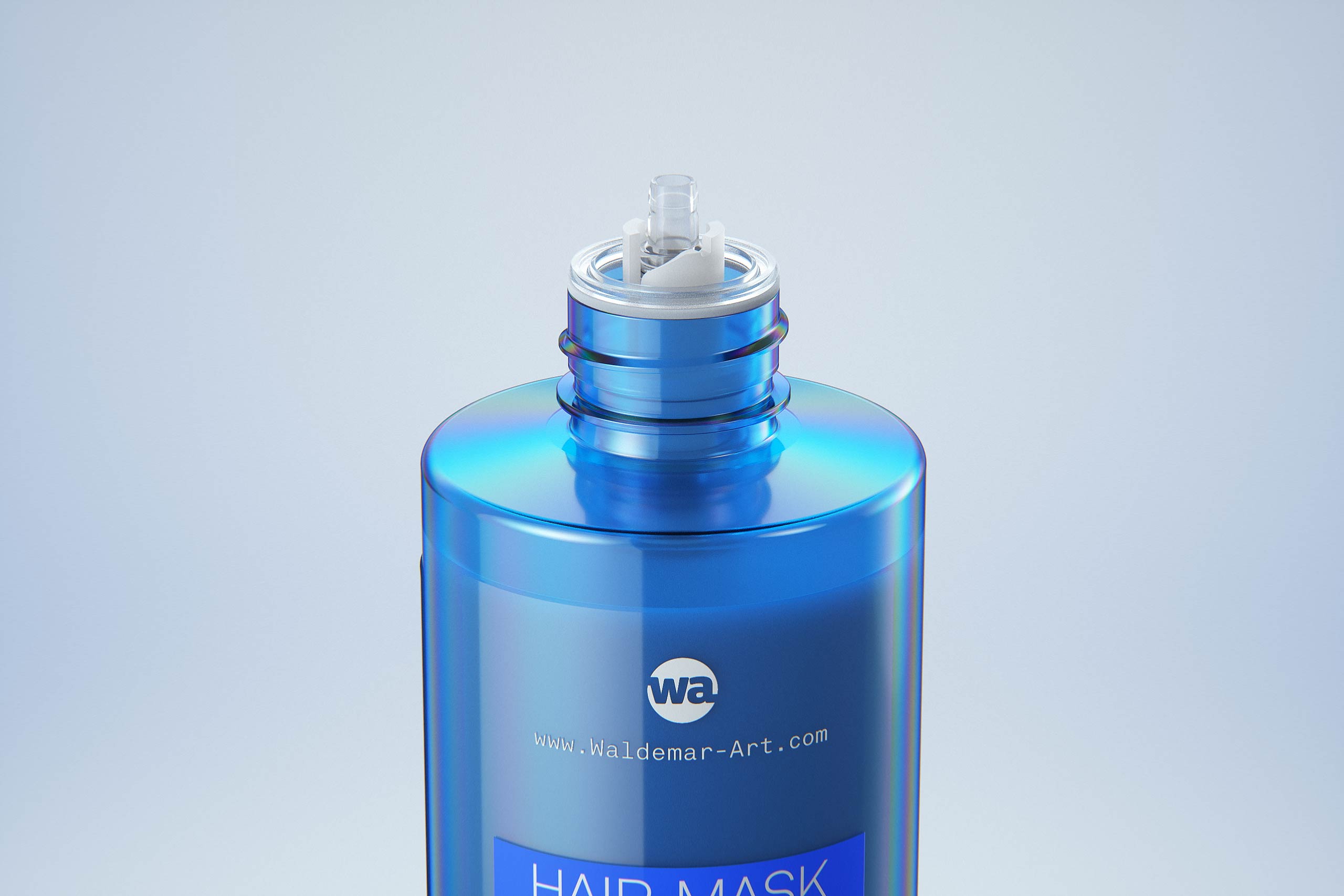 Hair Mask/Cream Plastic Bottle 400ml packaging 3d model