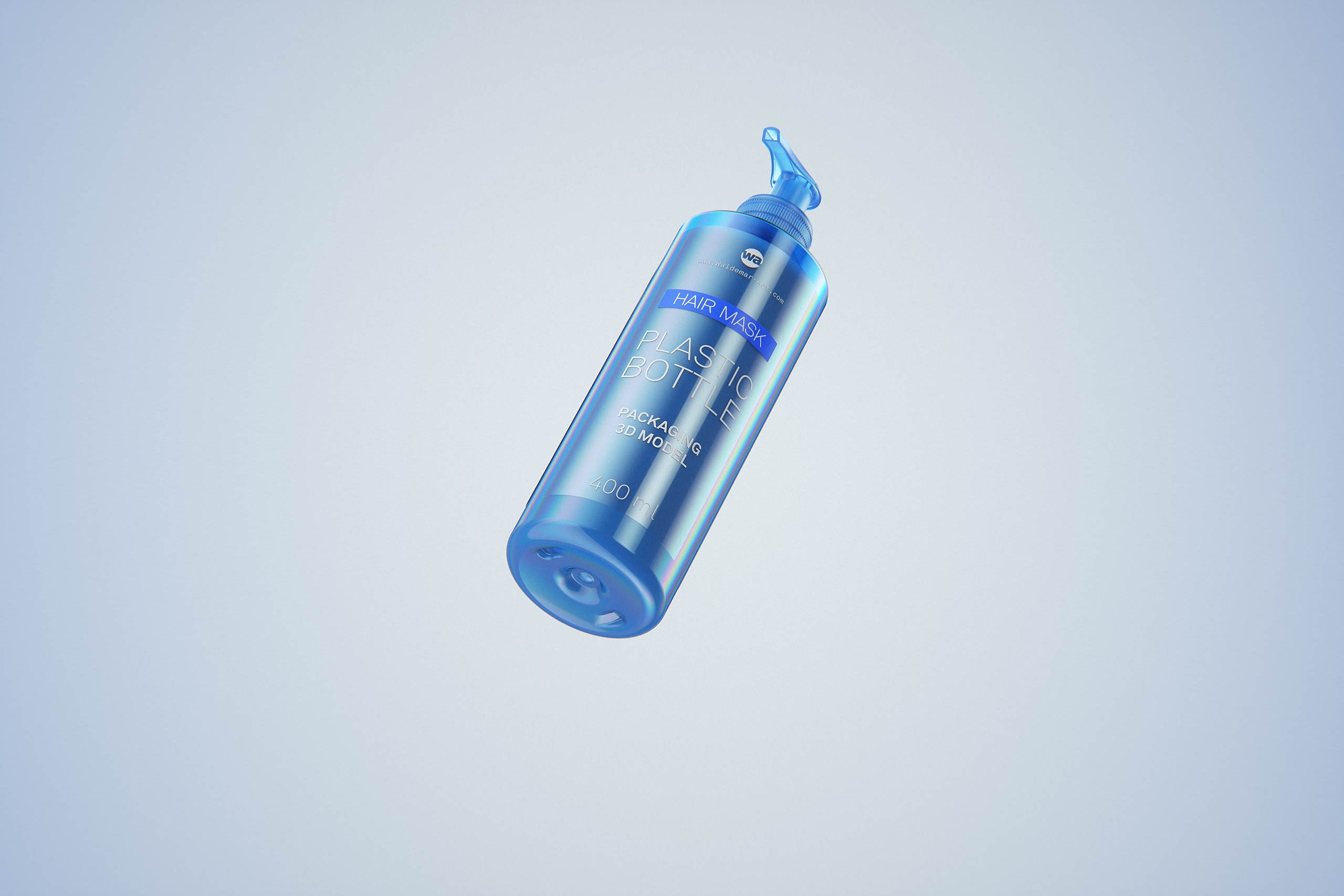 Hair Mask/Cream Plastic Bottle 400ml packaging 3d model
