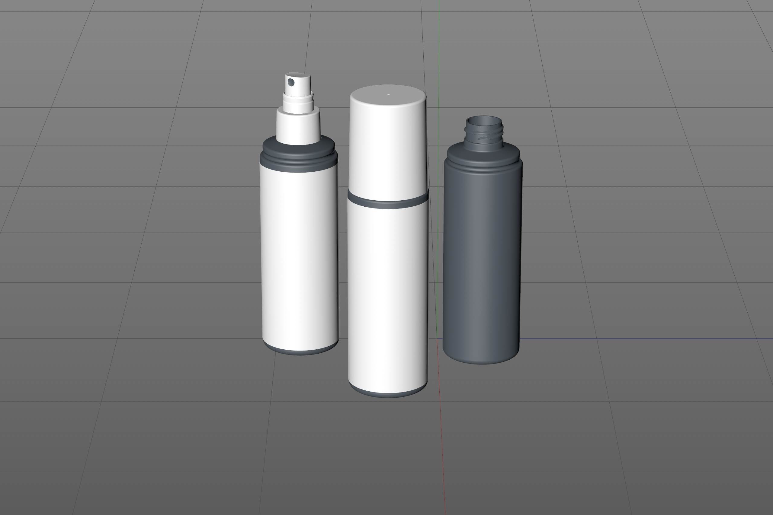 Hair repare spray plastic bottle 200ml packaging 3d model