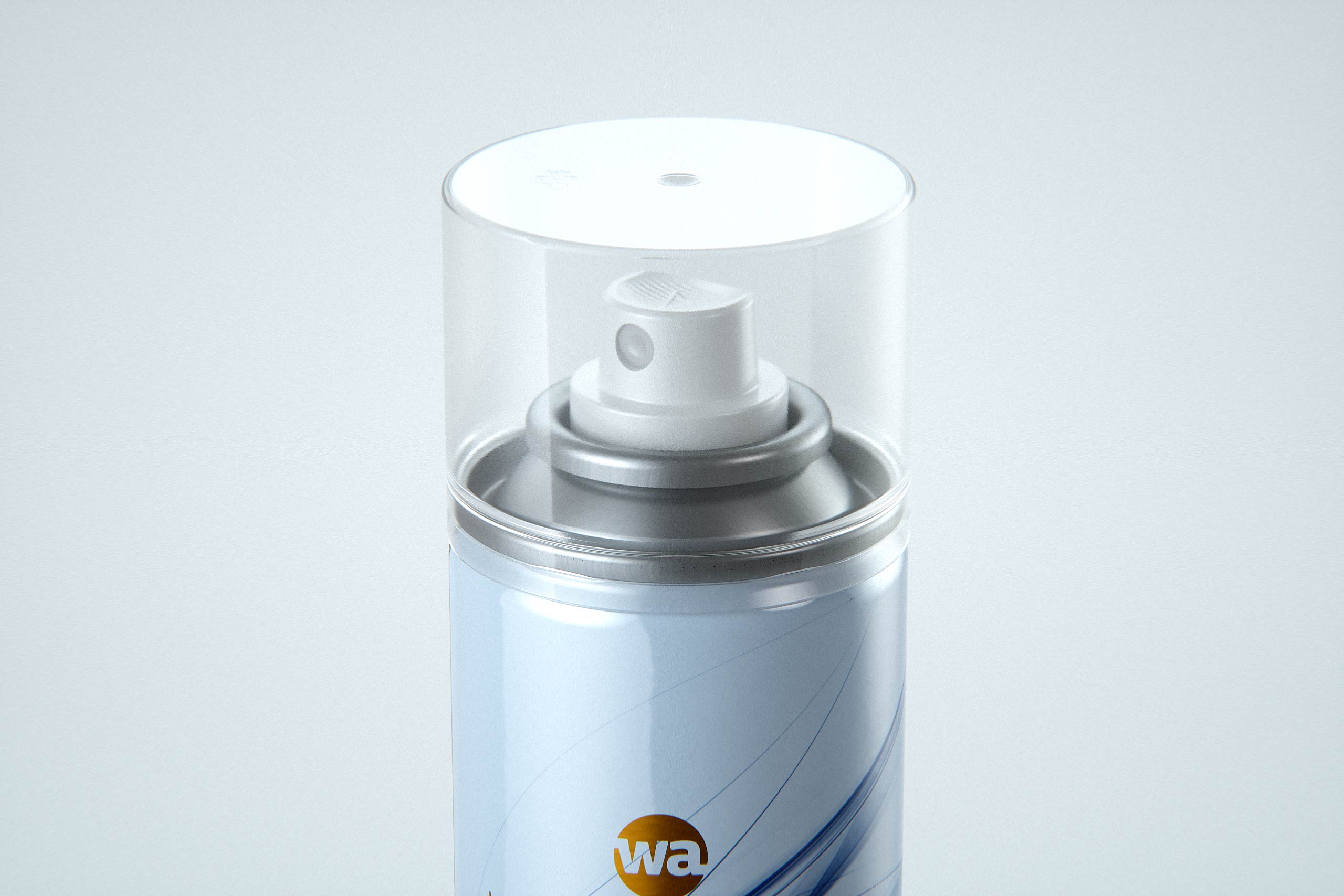 Hair Spray Metal Bottle 250ml packaging 3d model