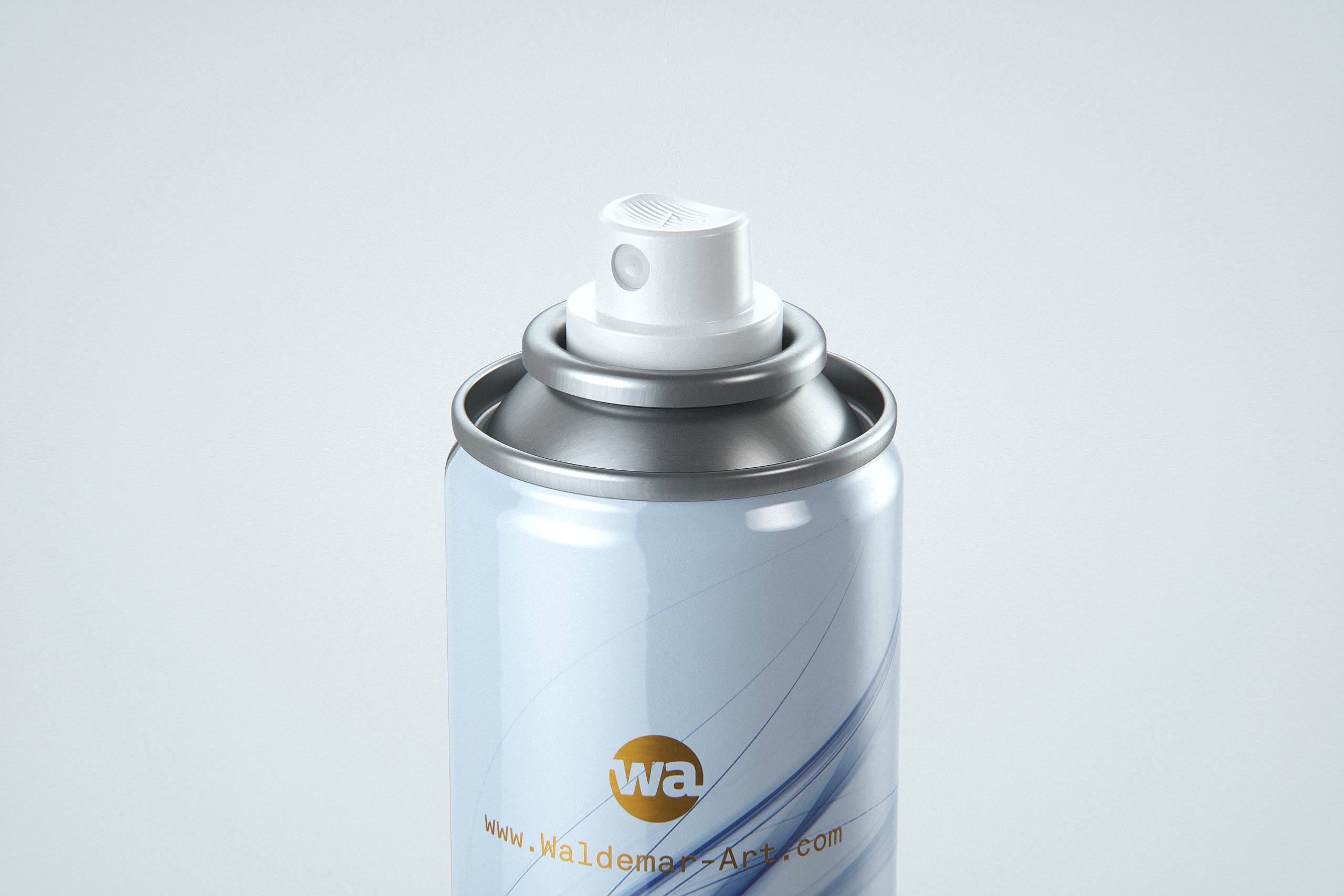 Hair Spray Metal Bottle 250ml packaging 3d model
