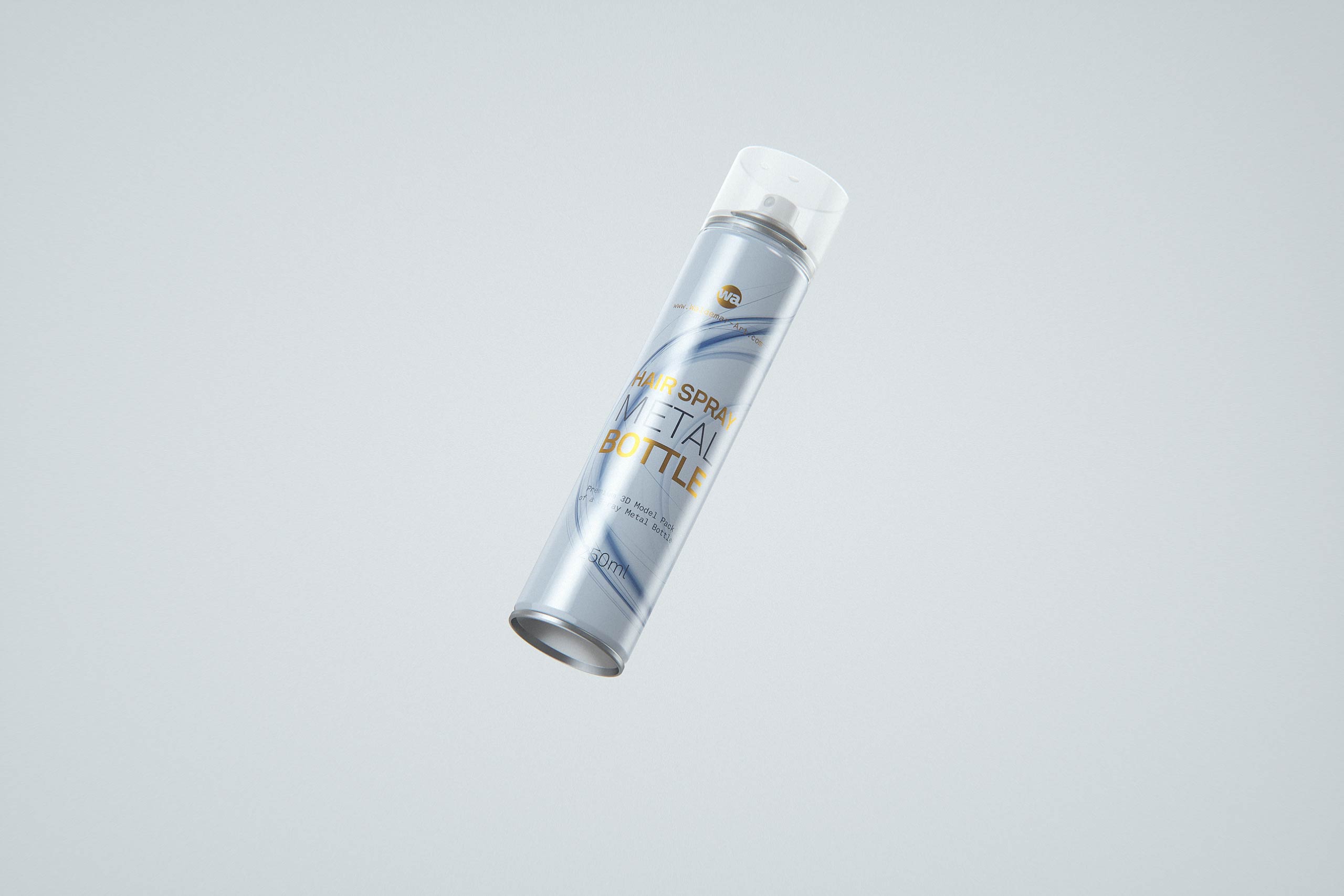 Hair Spray Metal Bottle 250ml packaging 3d model