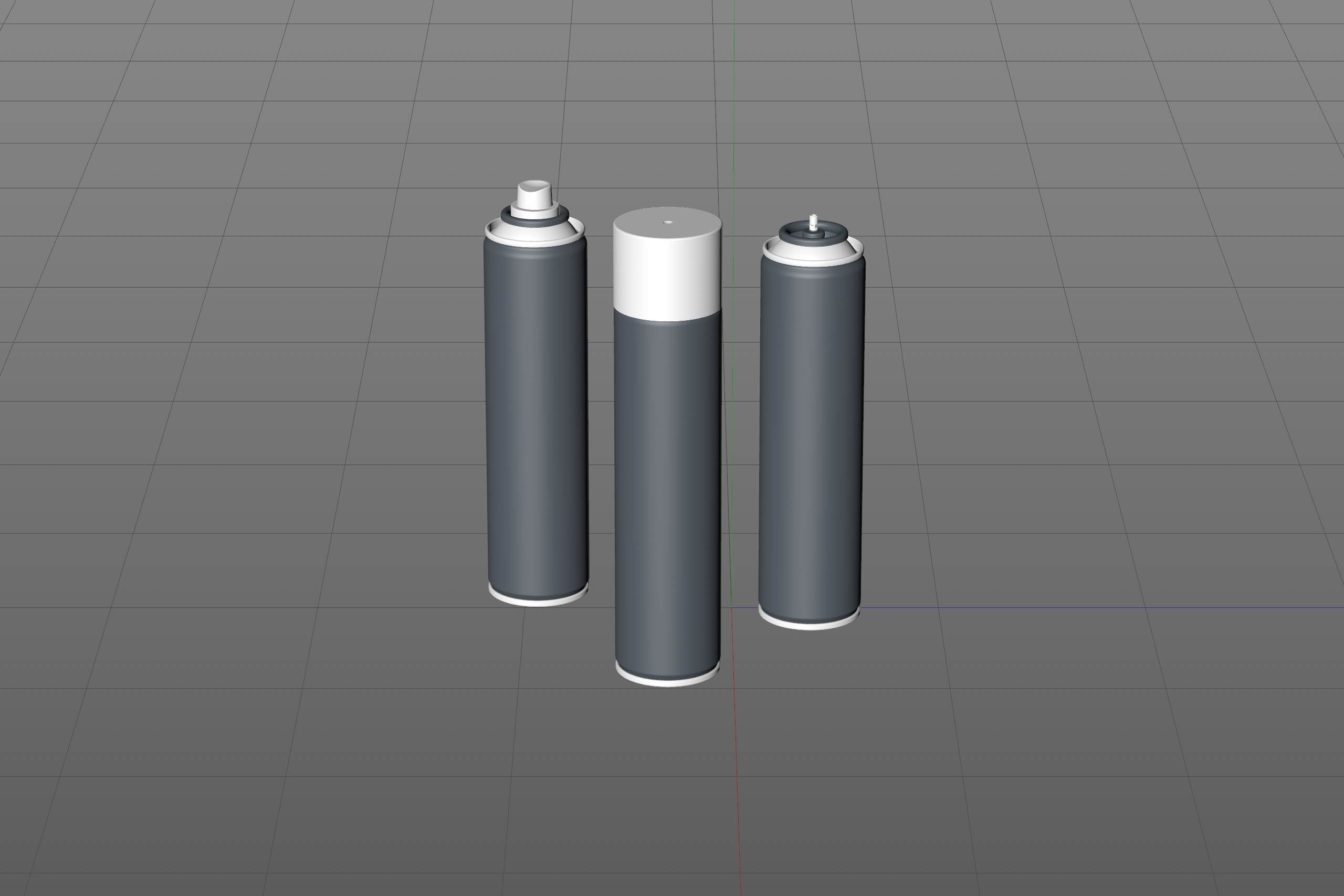 Hair Spray Metal Bottle 250ml packaging 3d model