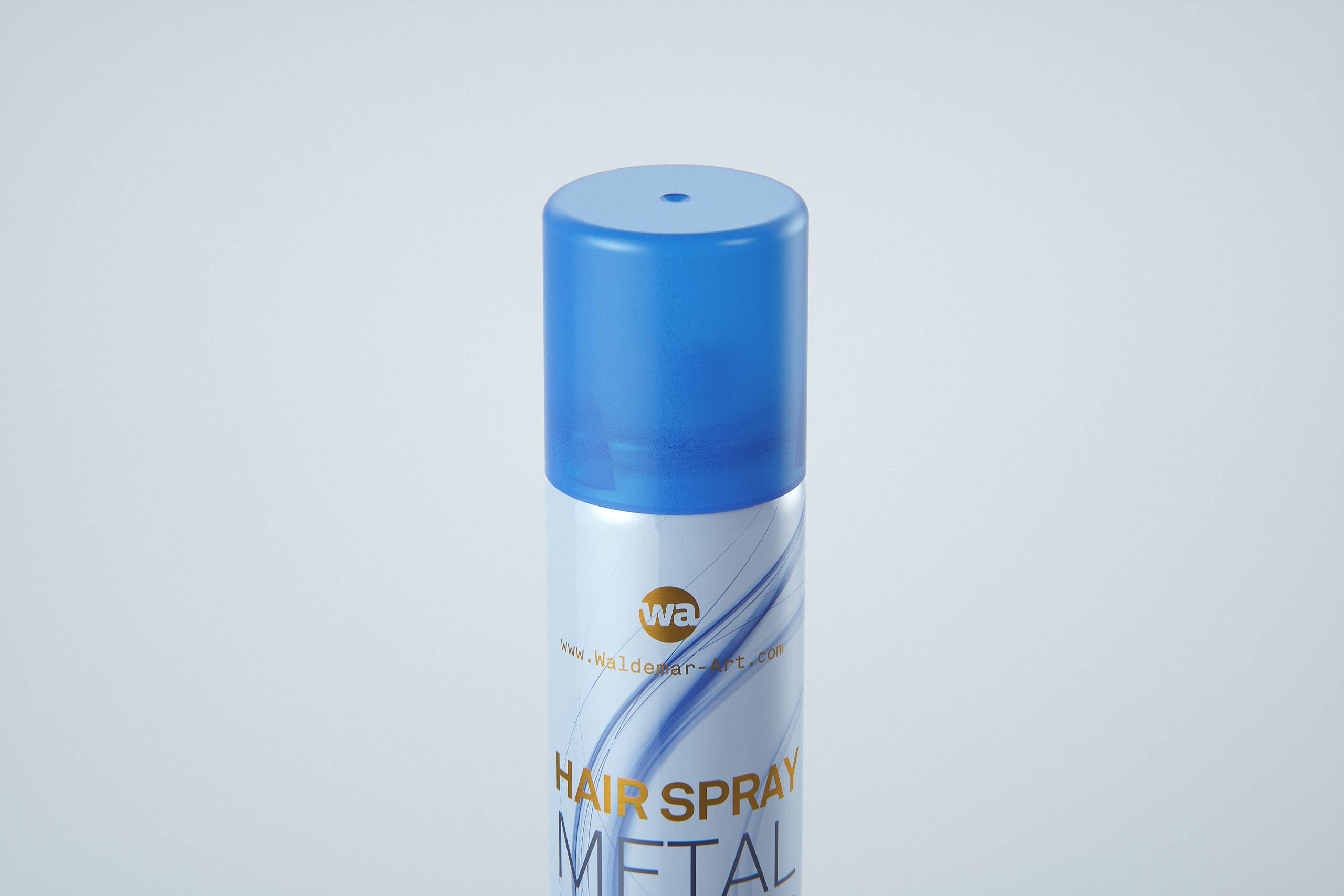 Hair Spray Metal Bottle 75ml packaging 3d model