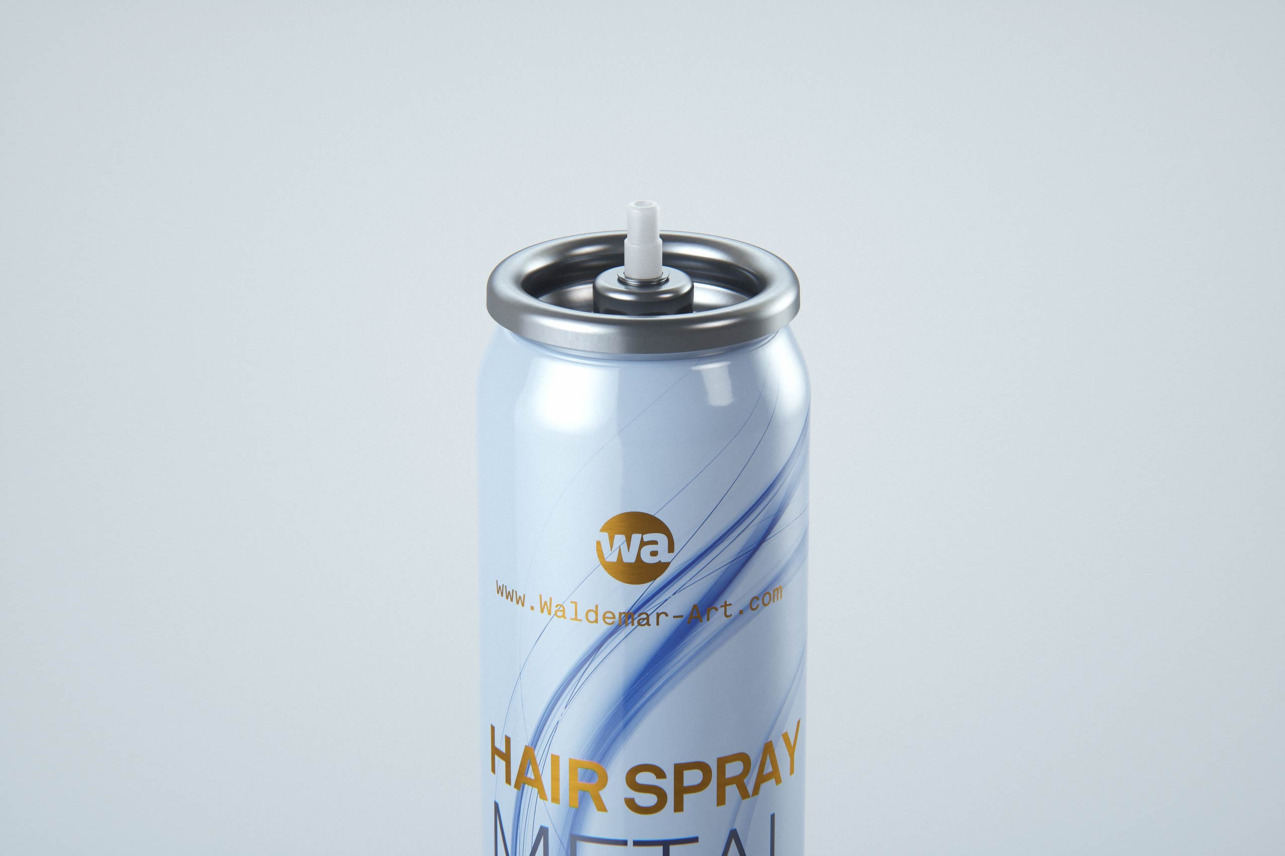 Hair Spray Metal Bottle 75ml packaging 3d model