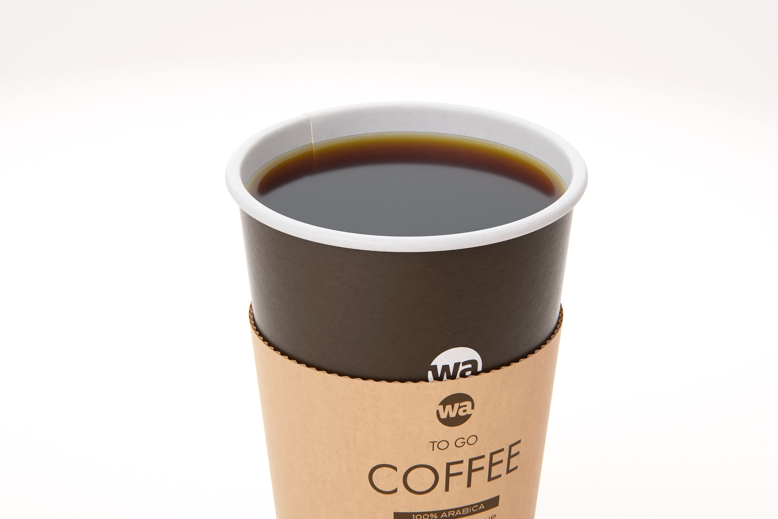 Group of Paper Coffee-To-Go Cups 3D model pack (4oz, 6oz, 12oz, 16oz, 20oz)