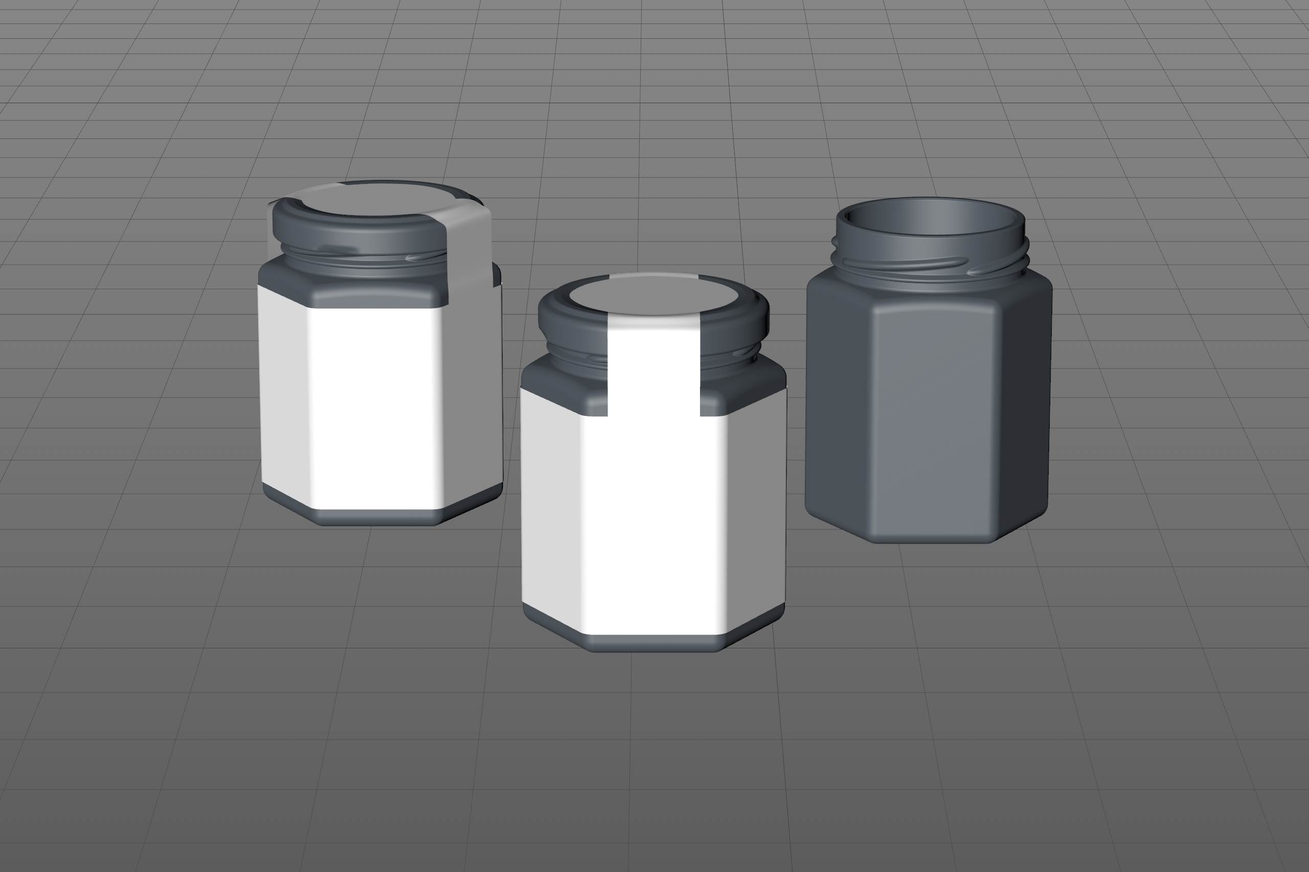 Italian Honey Glass Jar 225ml packaging 3d model