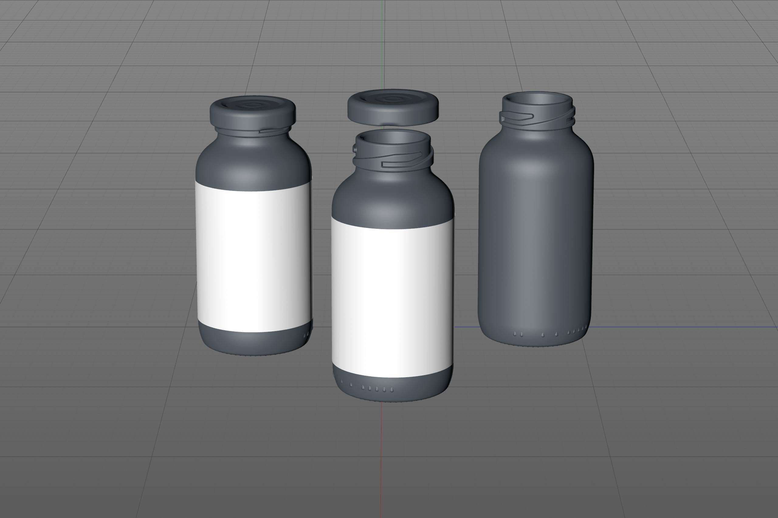 Packaging 3D model of Baby Food Juice Glass Bottle 200ml