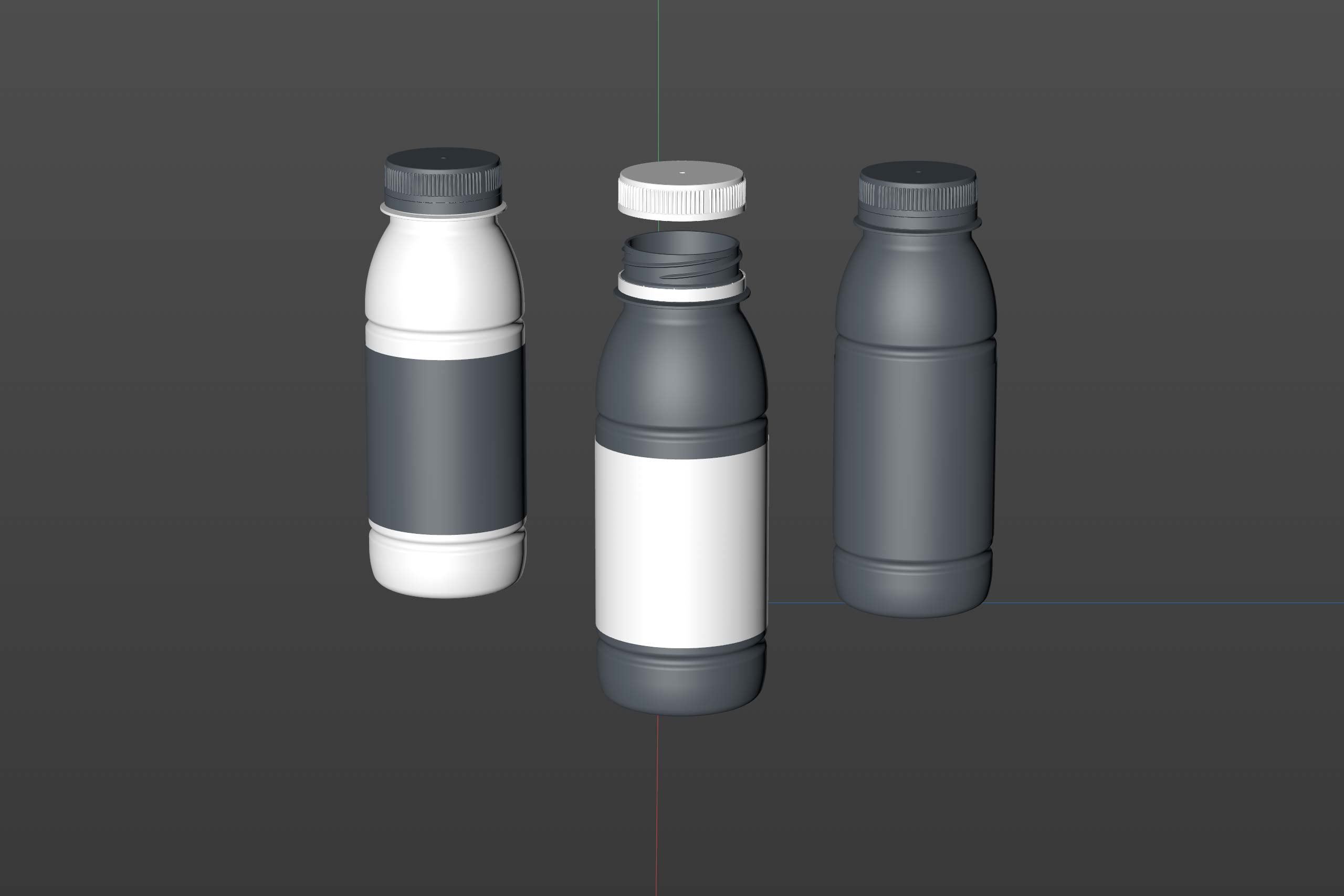 Smoothie/Juice plastic bottle 250ml 3d model pack