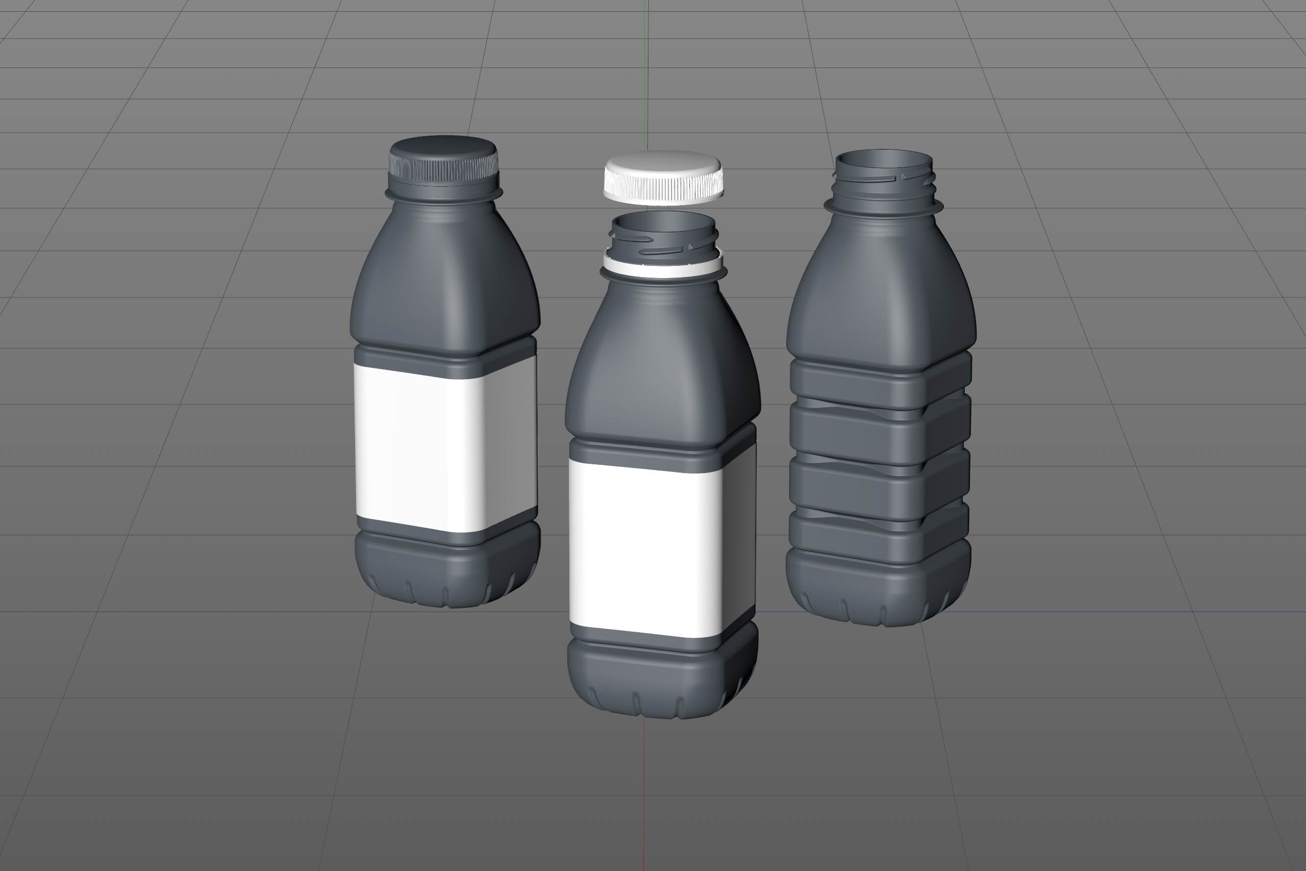 Juice Plastic Bottle 330ml Premium 3D model pack