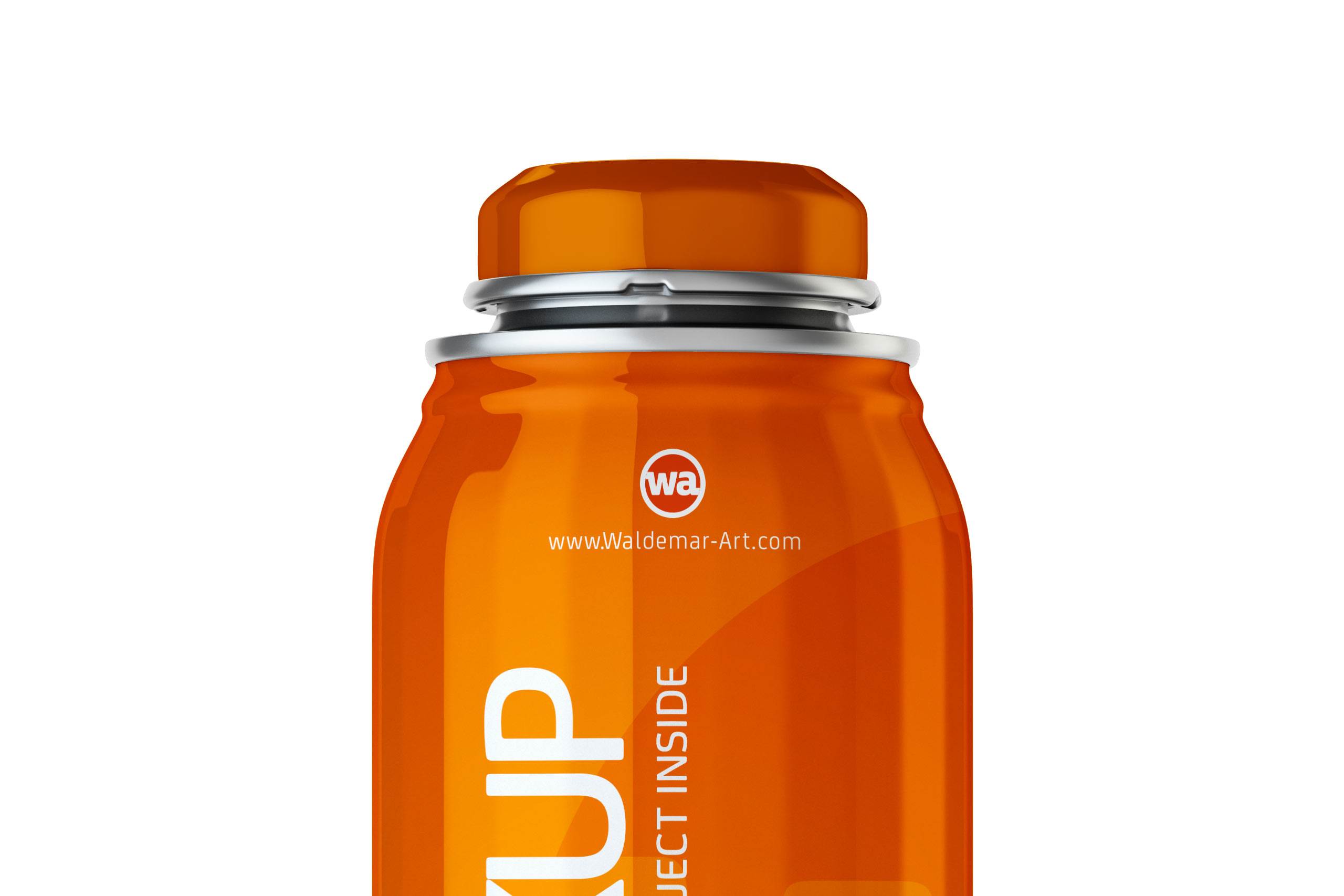 Packaging MockUp of Metal Bottle For Juices and other drinks