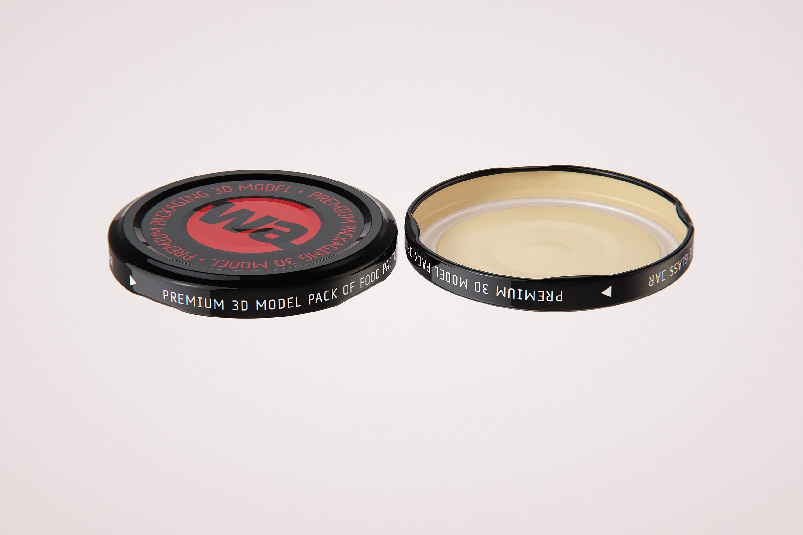 Kalamata Olive Spread (Paste) 130g glass jar packaging 3d model