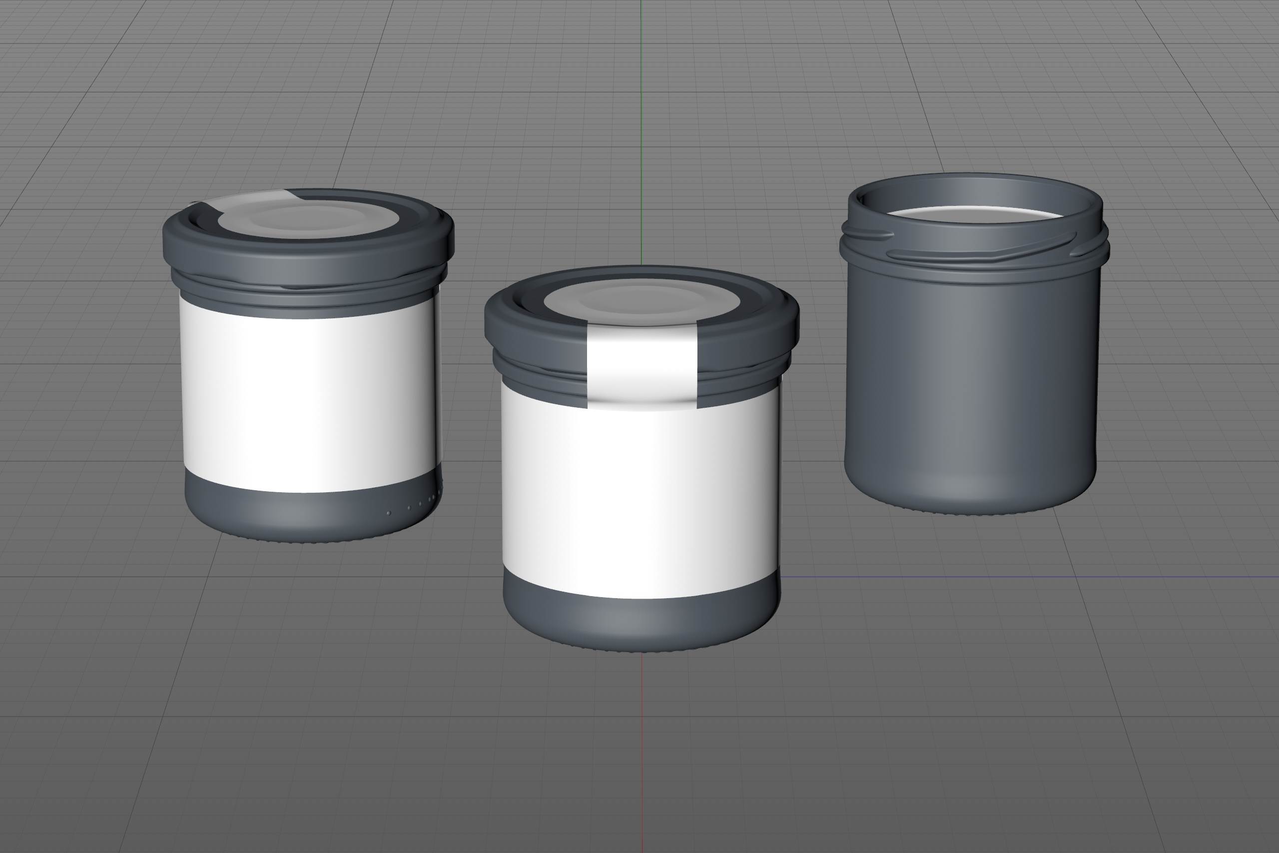 Kalamata Olive Spread (Paste) 130g glass jar packaging 3d model