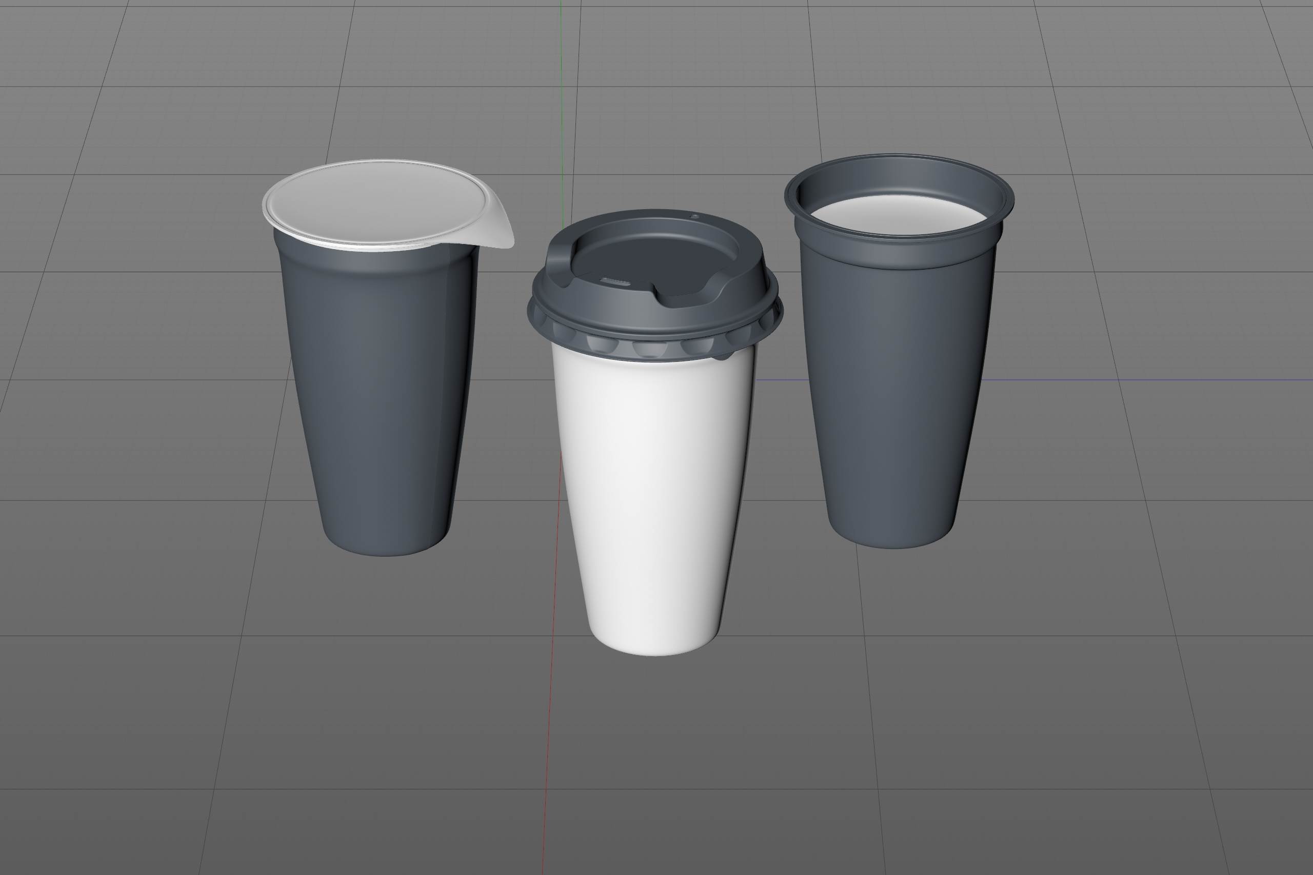 Latte Cappuccino Coffee Cup 250ml packaging 3D model