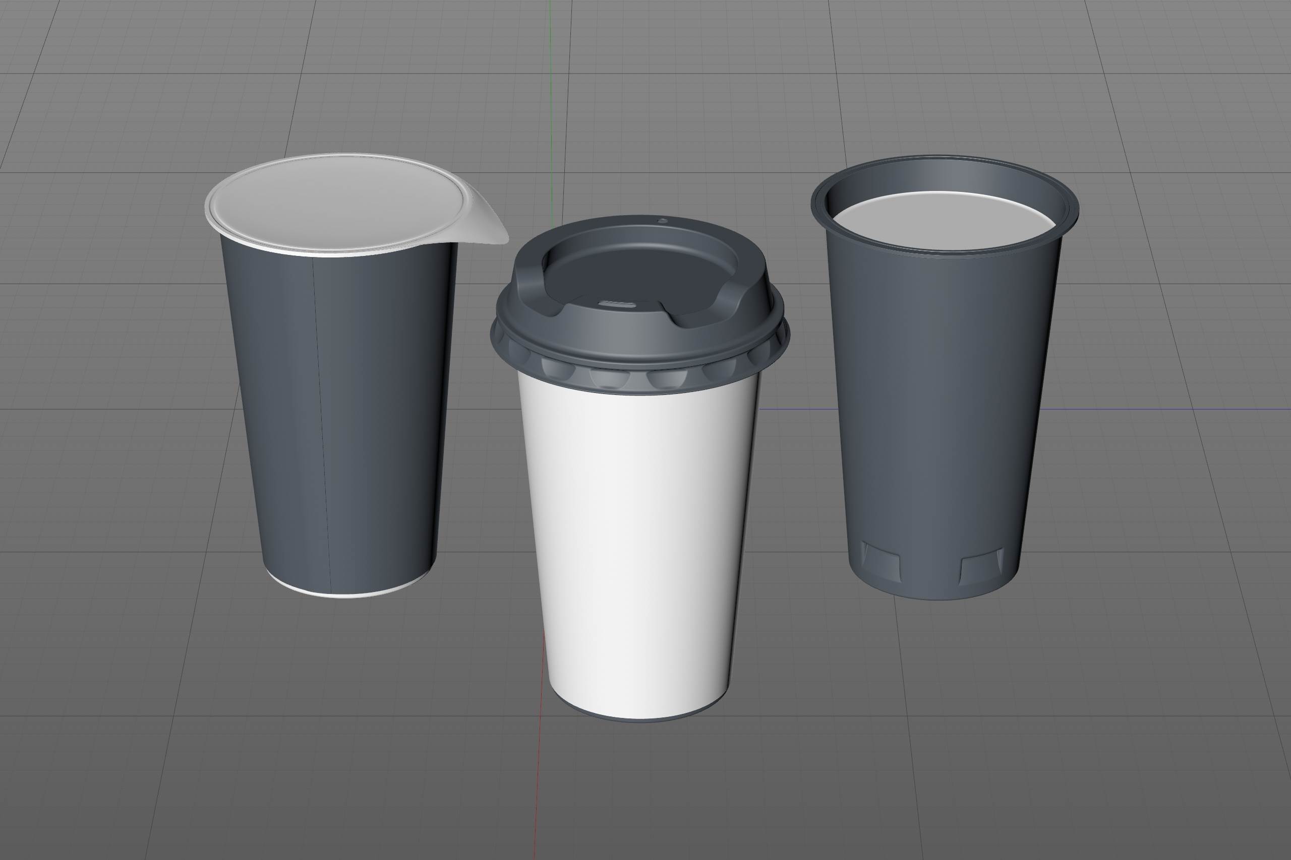 Latte Macchiato Coffee Cup 250ml packaging 3D model