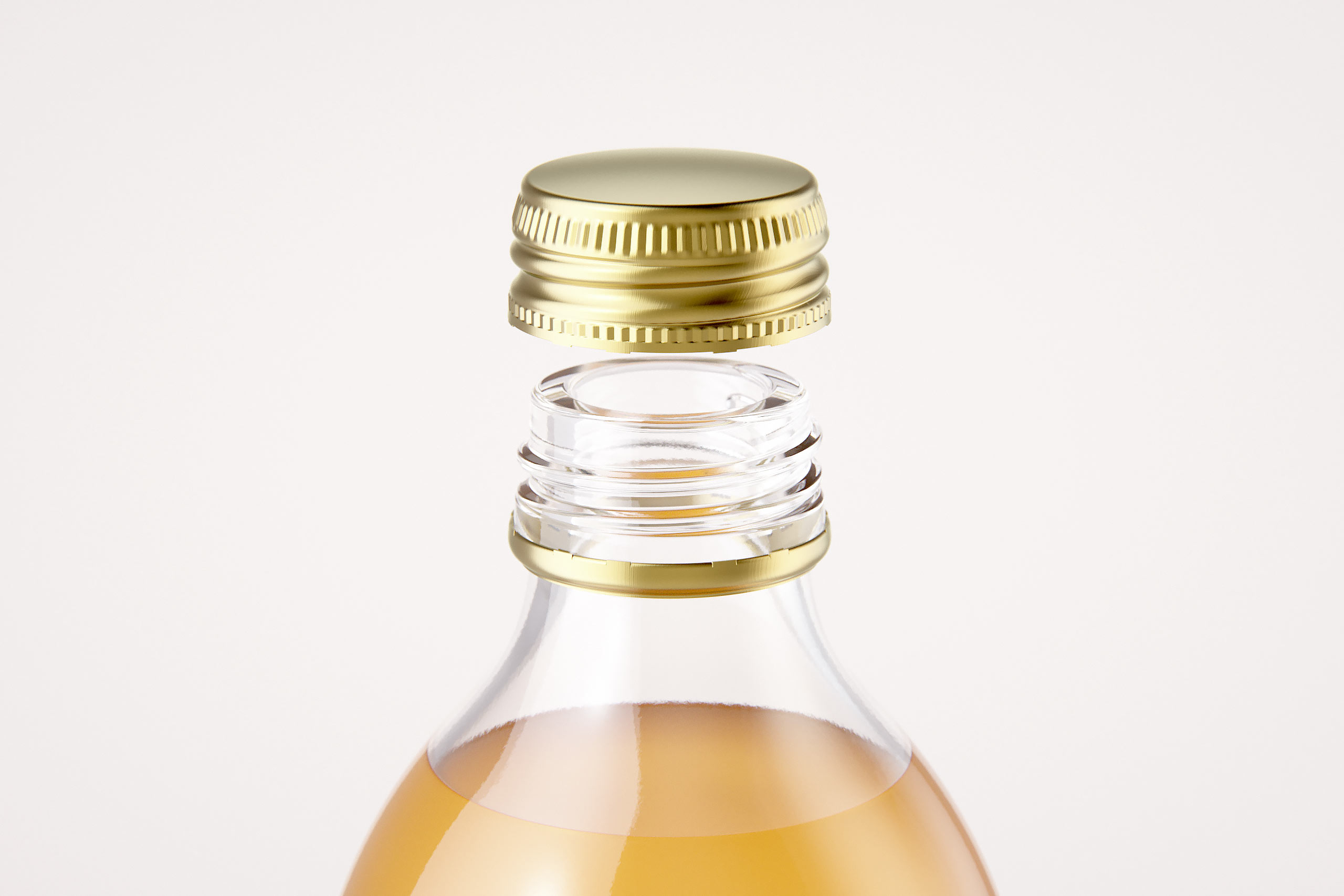 Lemonade Glass bottle 330ml premium packaging 3d model pack