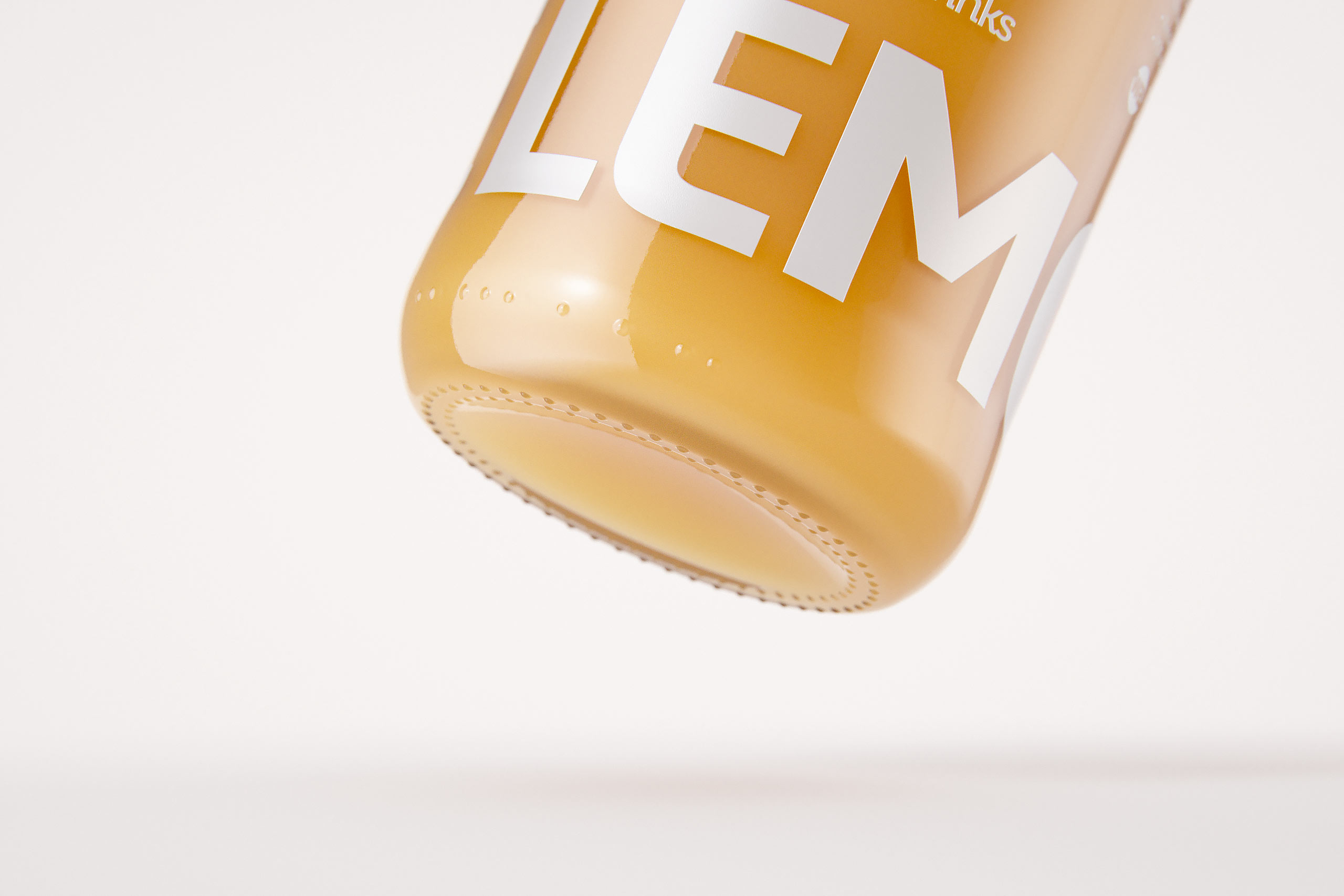 Lemonade Glass bottle 330ml premium packaging 3d model pack
