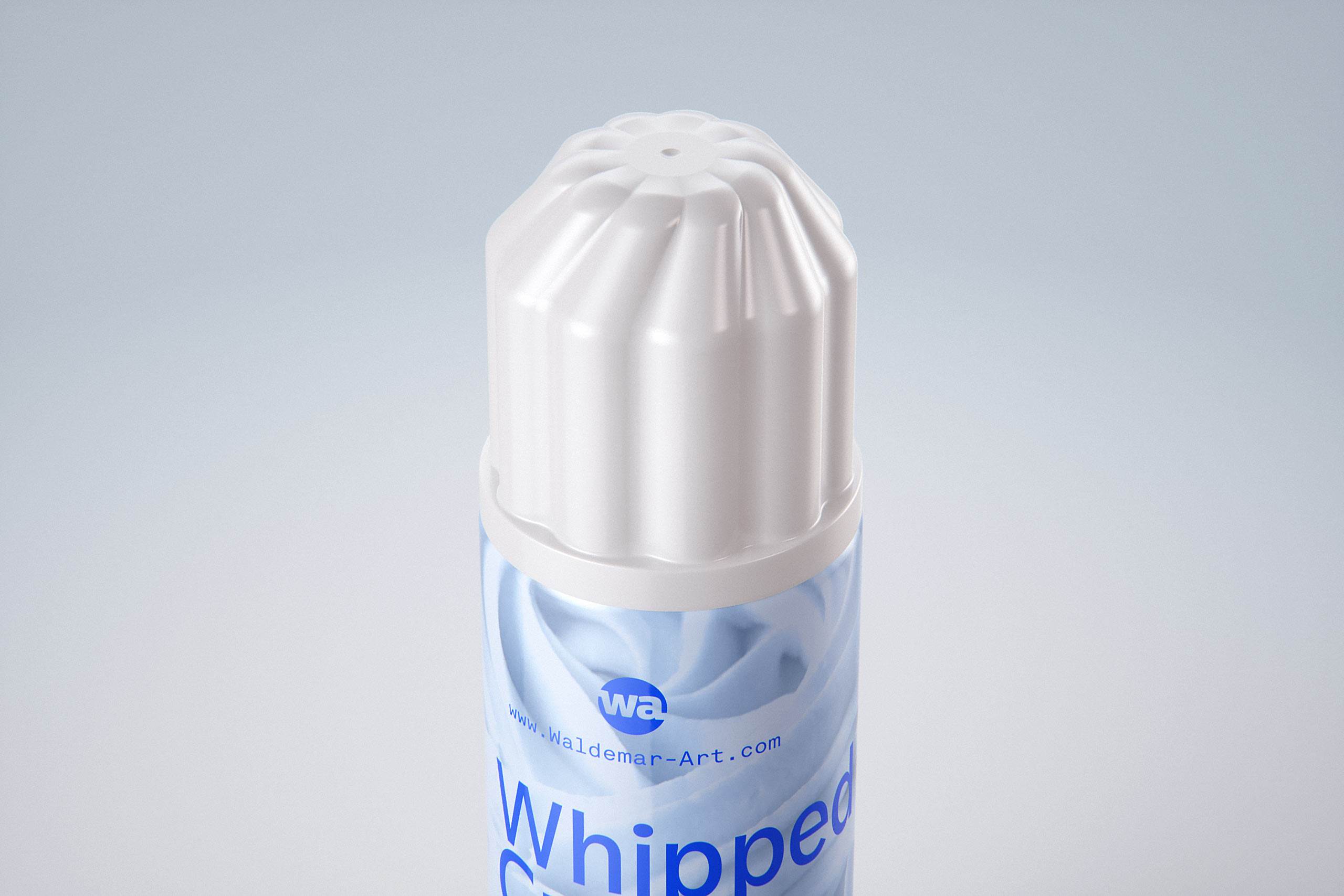 Light Whipped Cream Metal Bottle 250ml Packaging 3D model pak