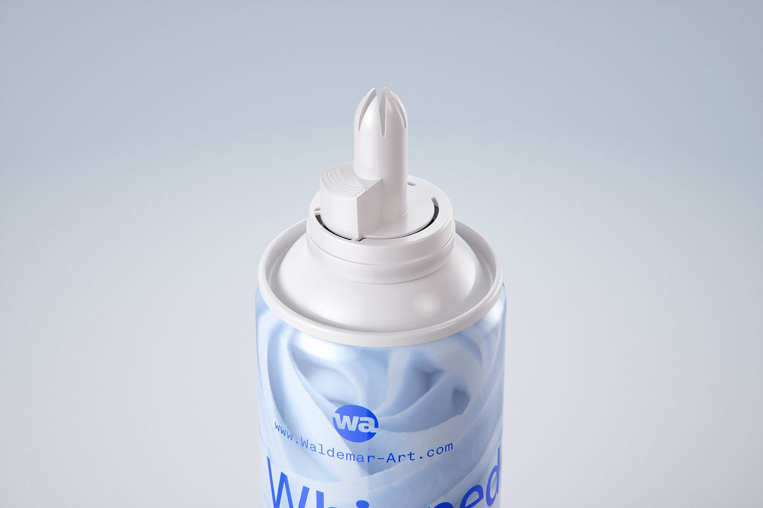 Light Whipped Cream Metal Bottle 250ml Packaging 3D model pak
