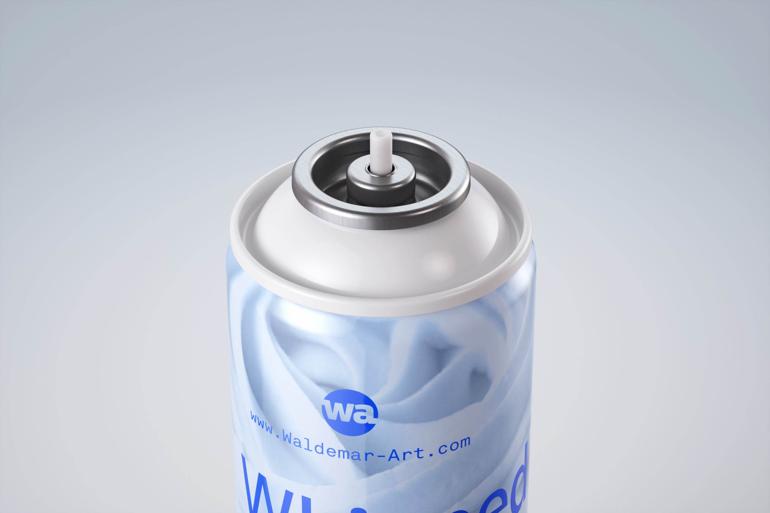 Light Whipped Cream Metal Bottle 250ml Packaging 3D model pak