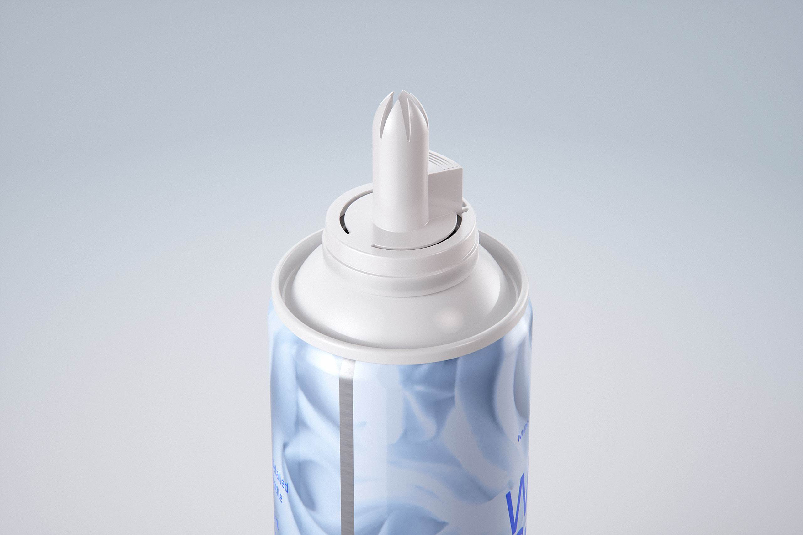 Light Whipped Cream Metal Bottle 250ml Packaging 3D model pak