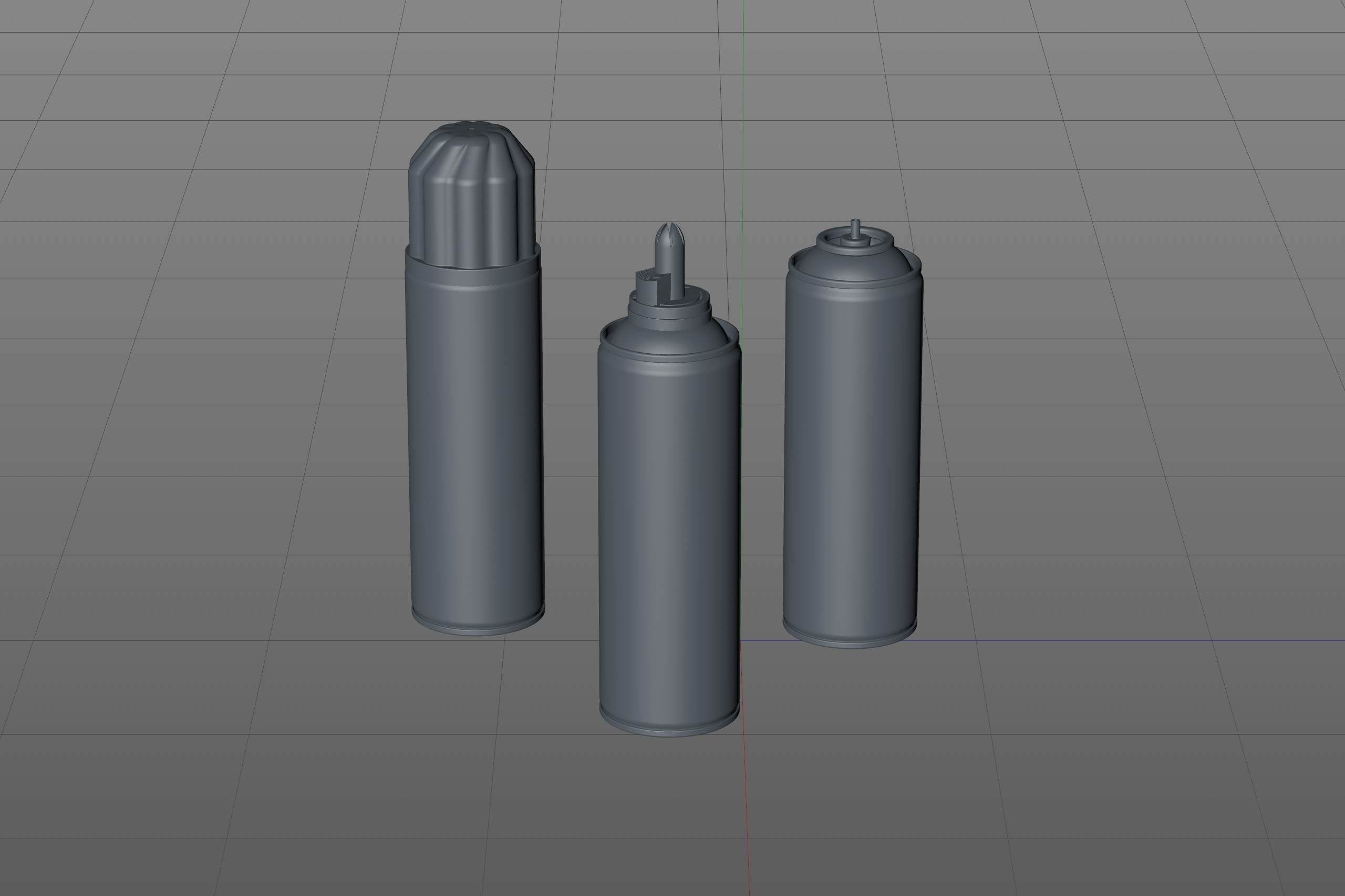 Light Whipped Cream Metal Bottle 250ml Packaging 3D model pak