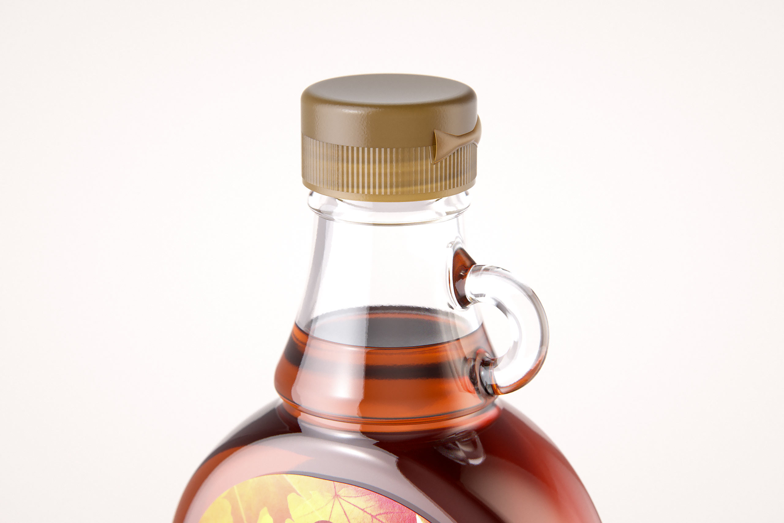 Maple Syrup Glass bottle 375ml 3D model pack (clear glass)