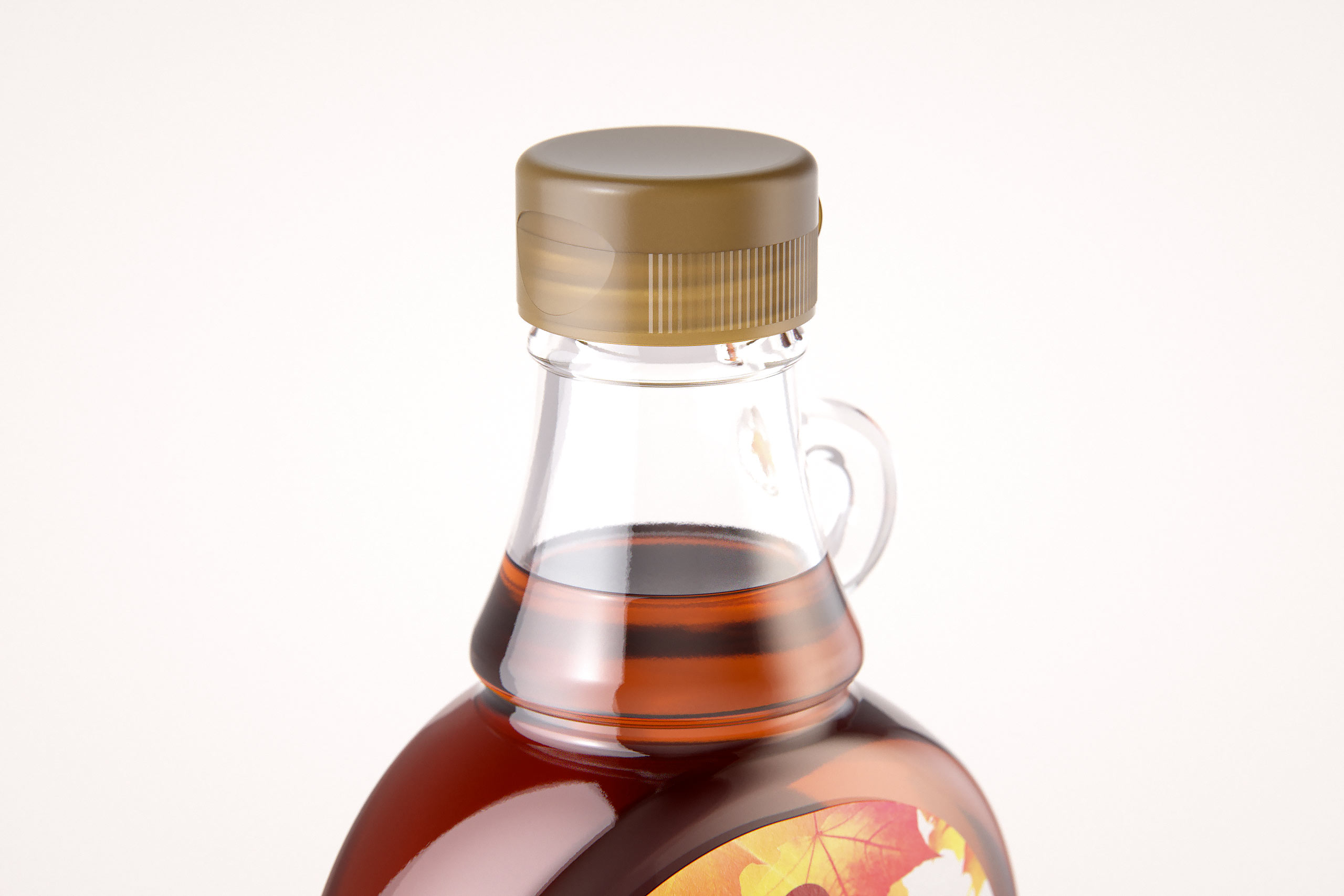 Maple Syrup Glass bottle 375ml 3D model pack (clear glass)