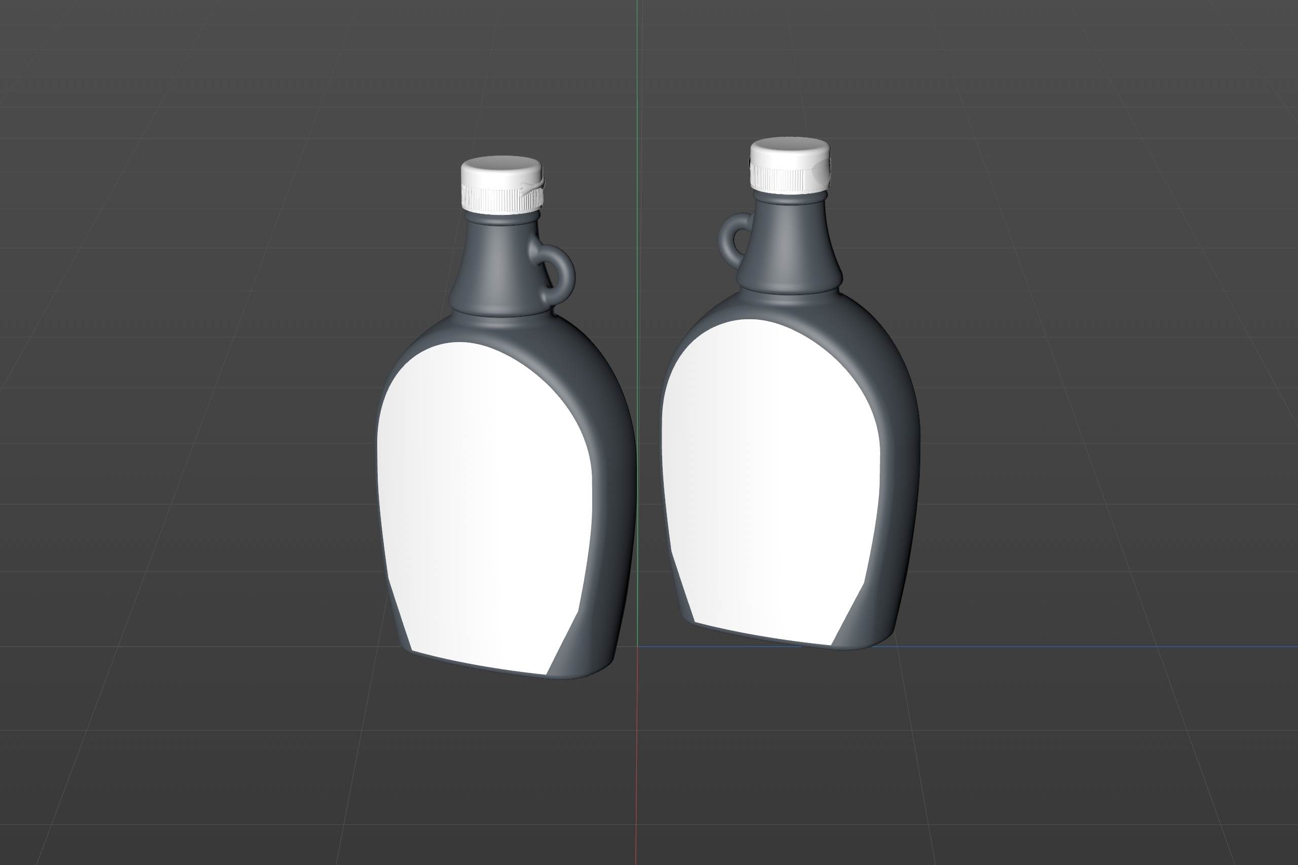 Maple Syrup Glass bottle 375ml 3D model pack (clear glass)