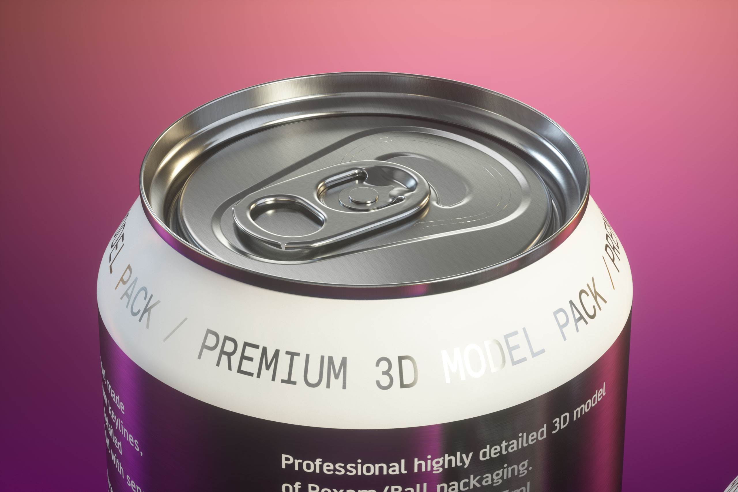 Ball/Rexam Soda Metal Can 250ml Premium 3D model pack