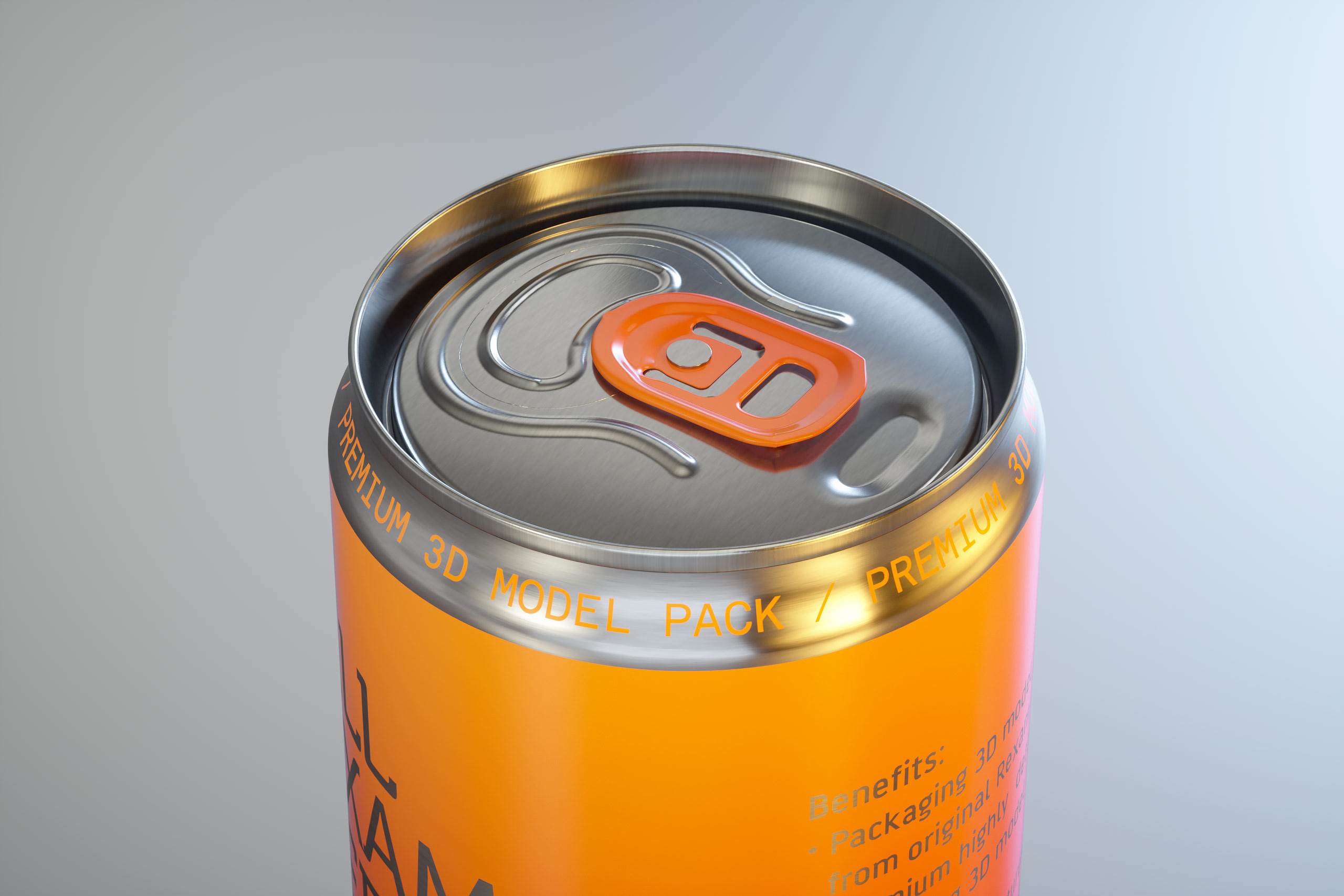 Ball/Rexam Soda Metal Sleek Can 330ml Premium 3D model pack