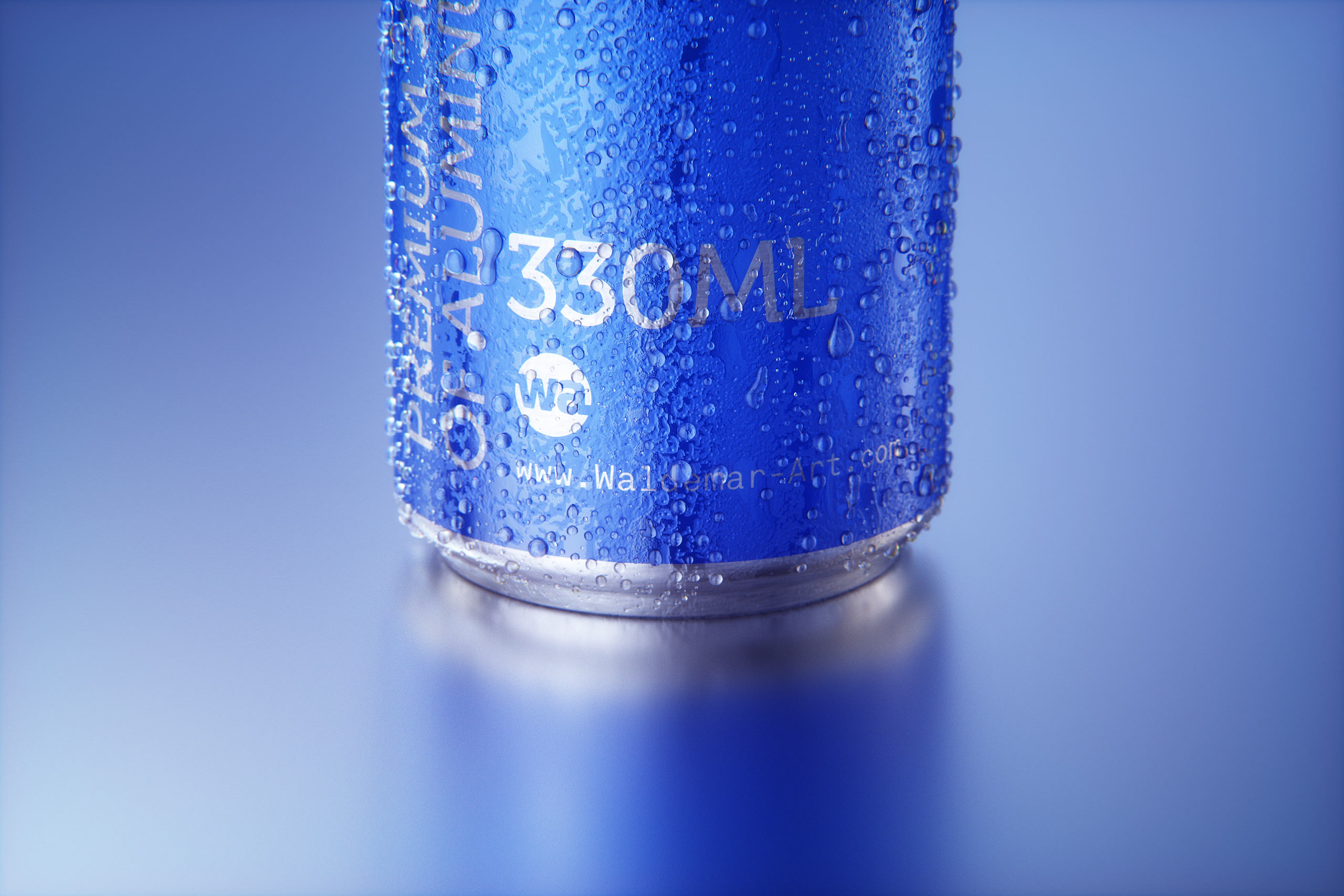Metal Sleek can 330ml with frost and water condensation professional 3D model pack