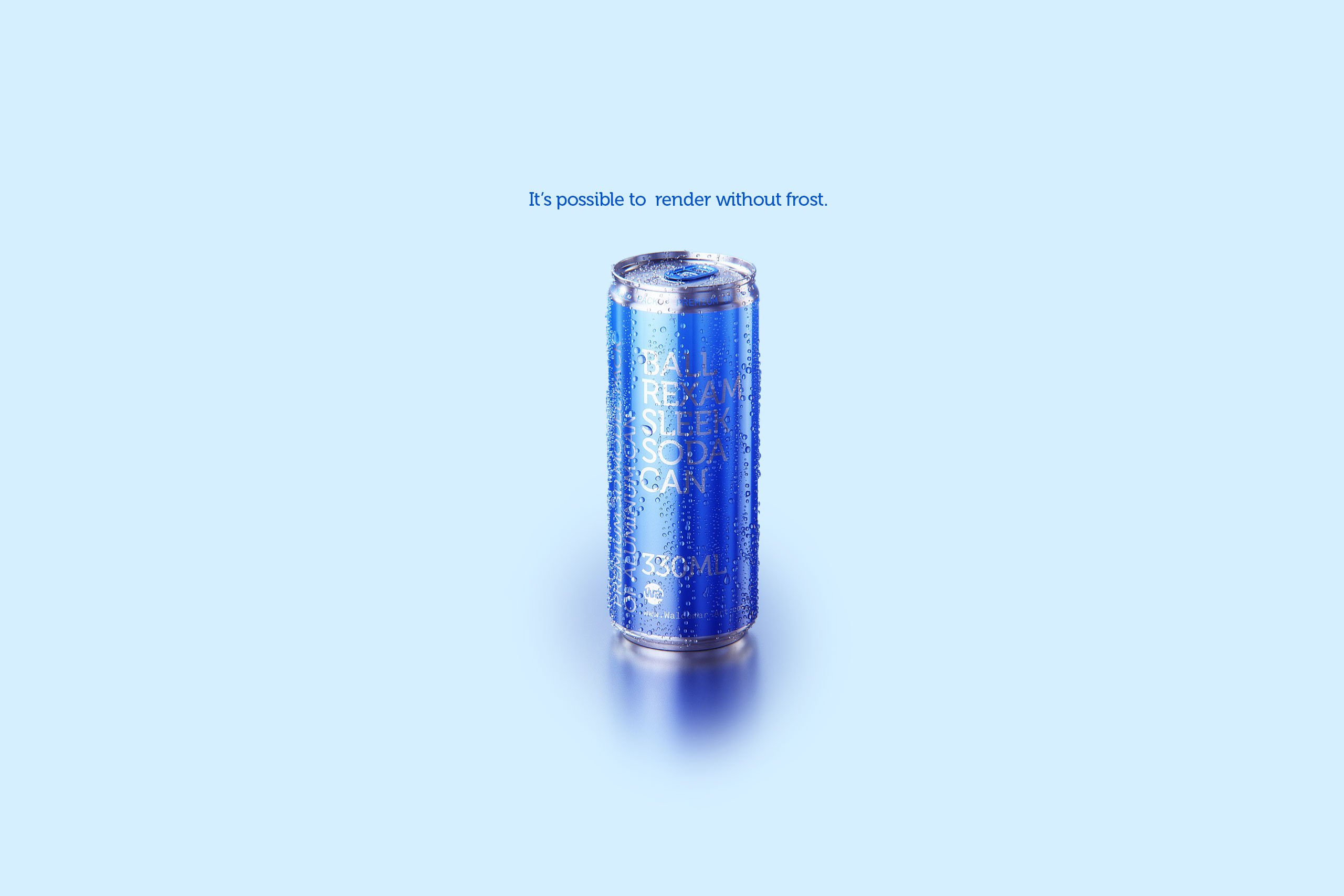 Metal Sleek can 330ml with frost and water condensation professional 3D model pack