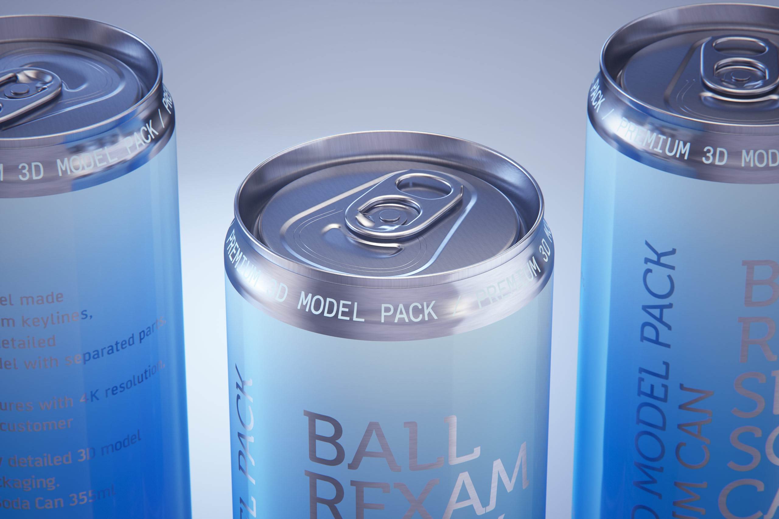 Ball/Rexam Metal Sleek Can 355ml Premium 3D model pack