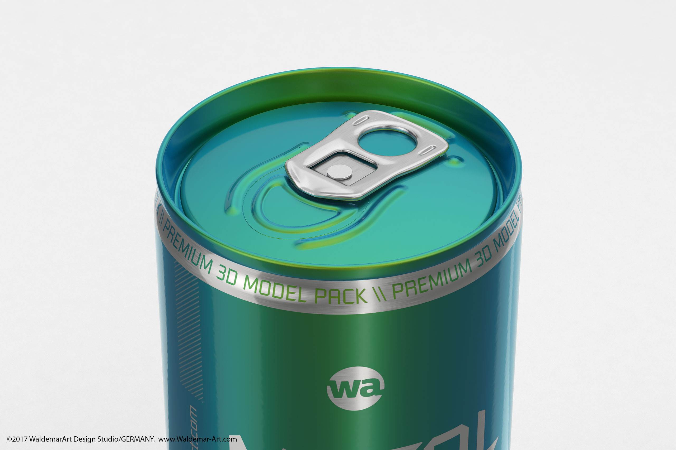 3D packaging model of (Rexam) Metal Slim Can 200ml