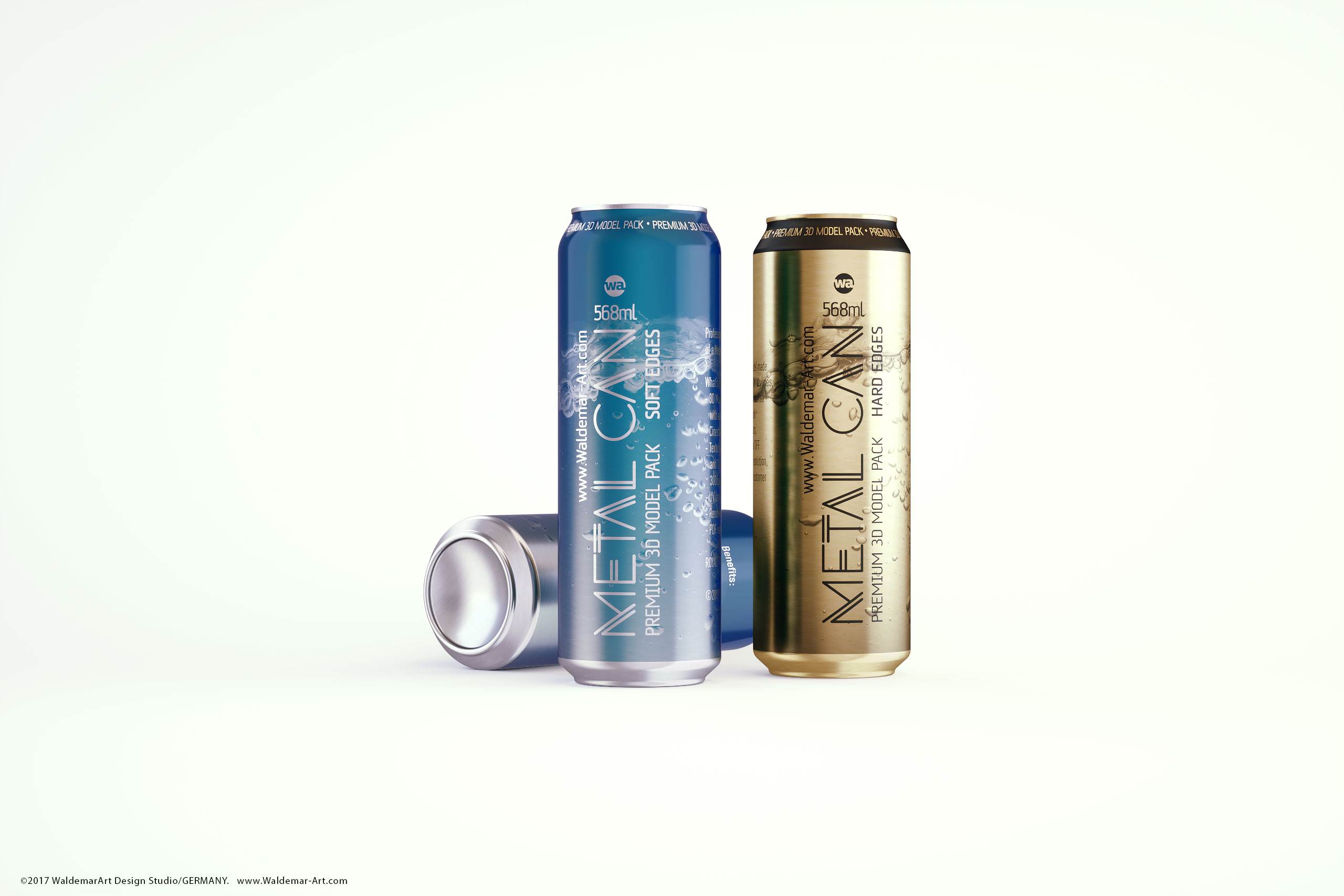 Ball/Rexam Metal Standard Beer/Soda Can 568ml 3D model