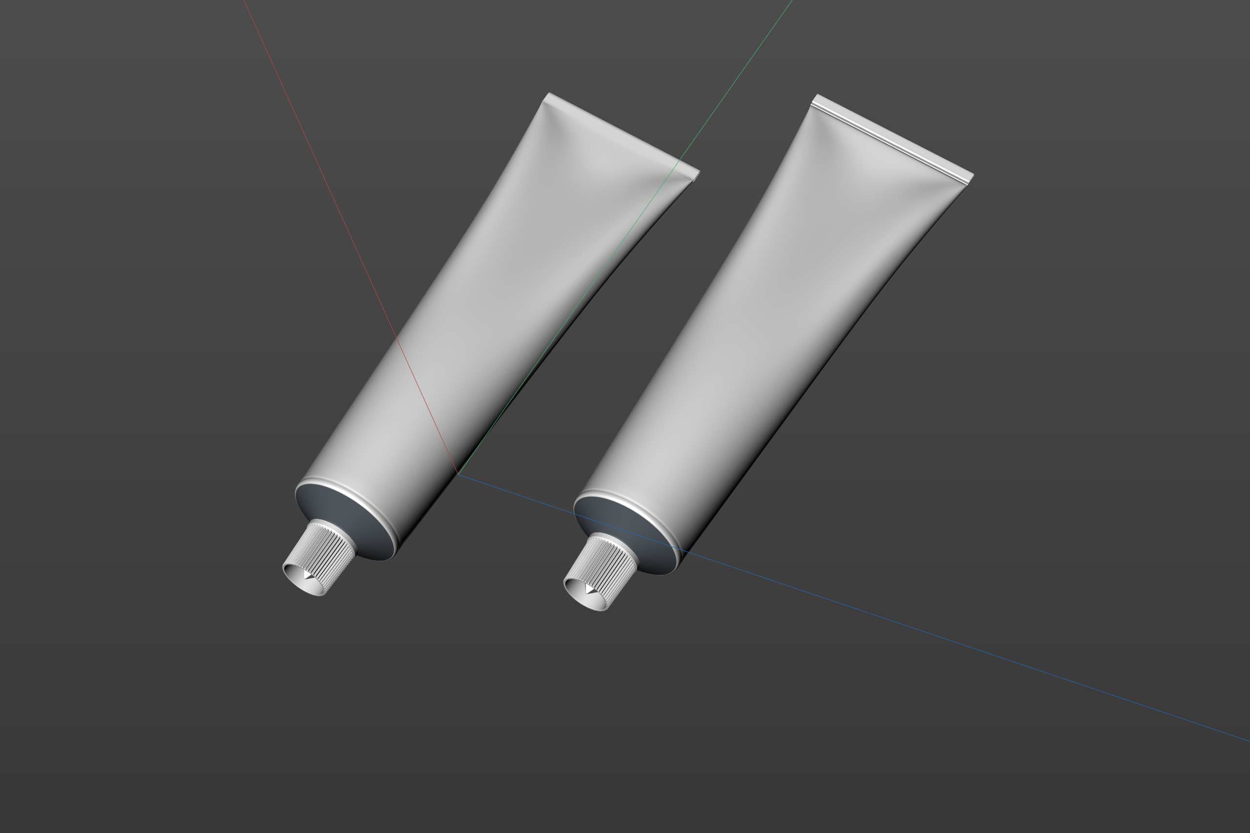 Metal Aluminum tube 200g packaging 3d model