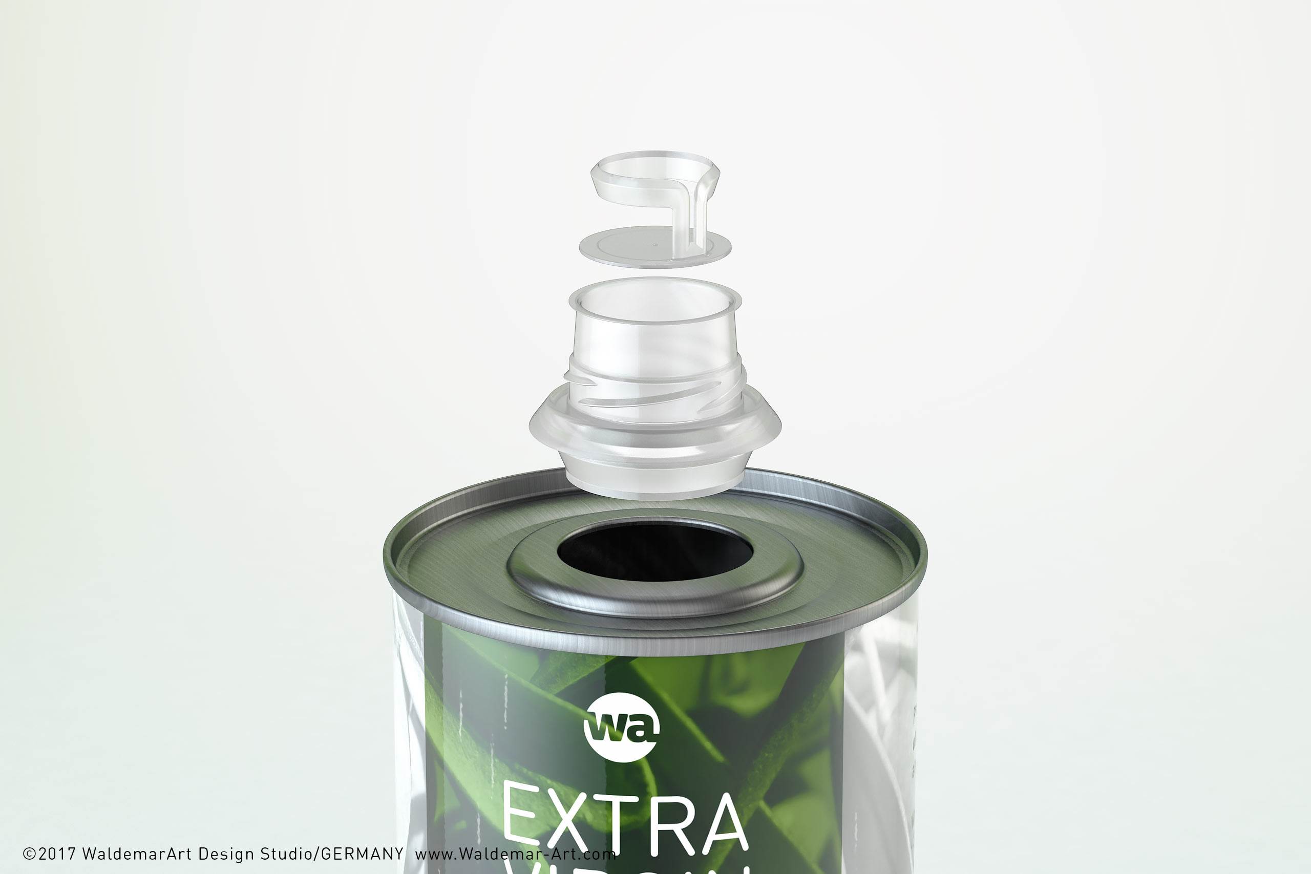 Olive oil metal bottle 250ml packaging 3d model