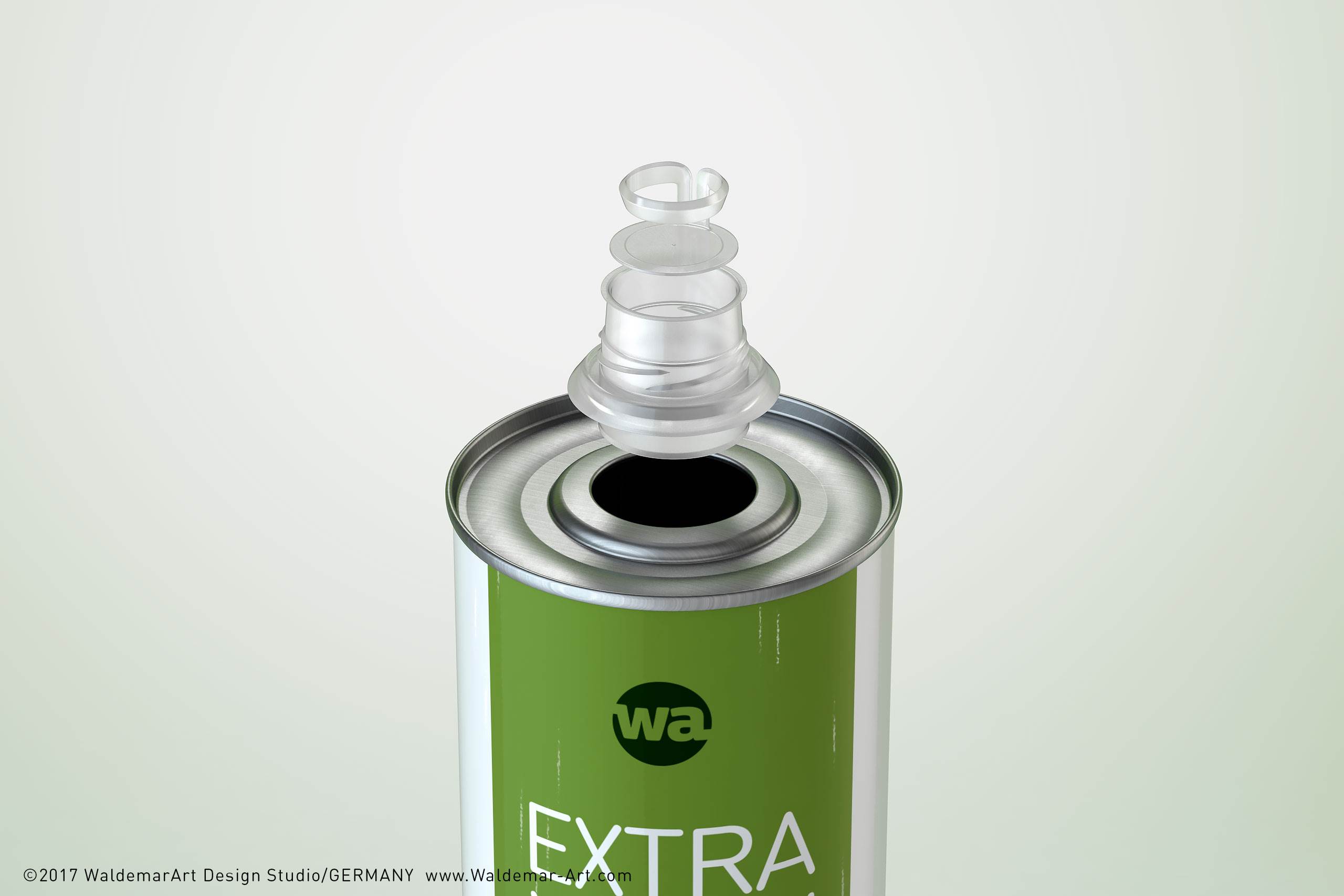 Olive oil metal bottle 750ml packaging 3d model