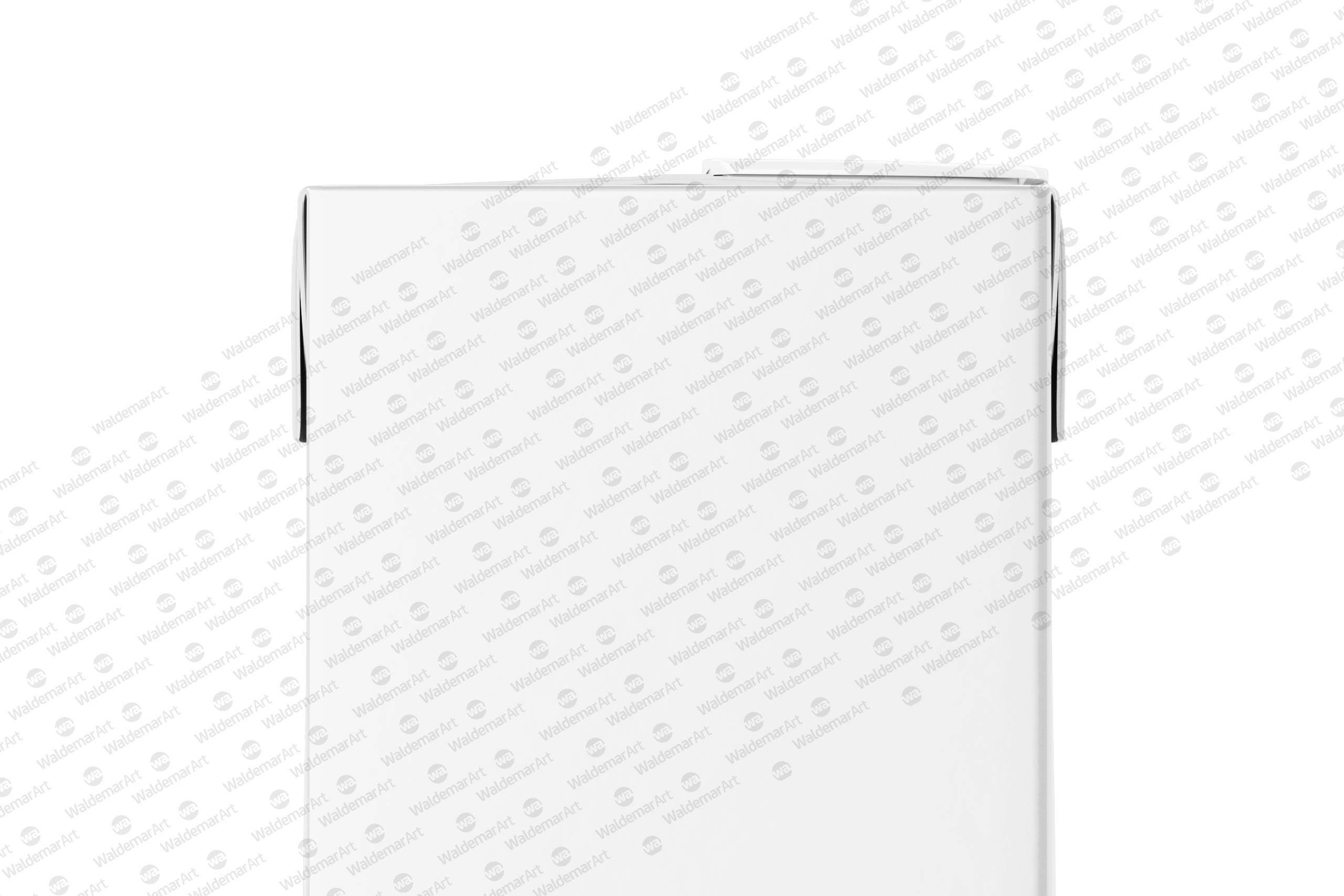 Tetra Pack Brick Mockup Aseptic 1000ml Slim with ReCap3 - Back view