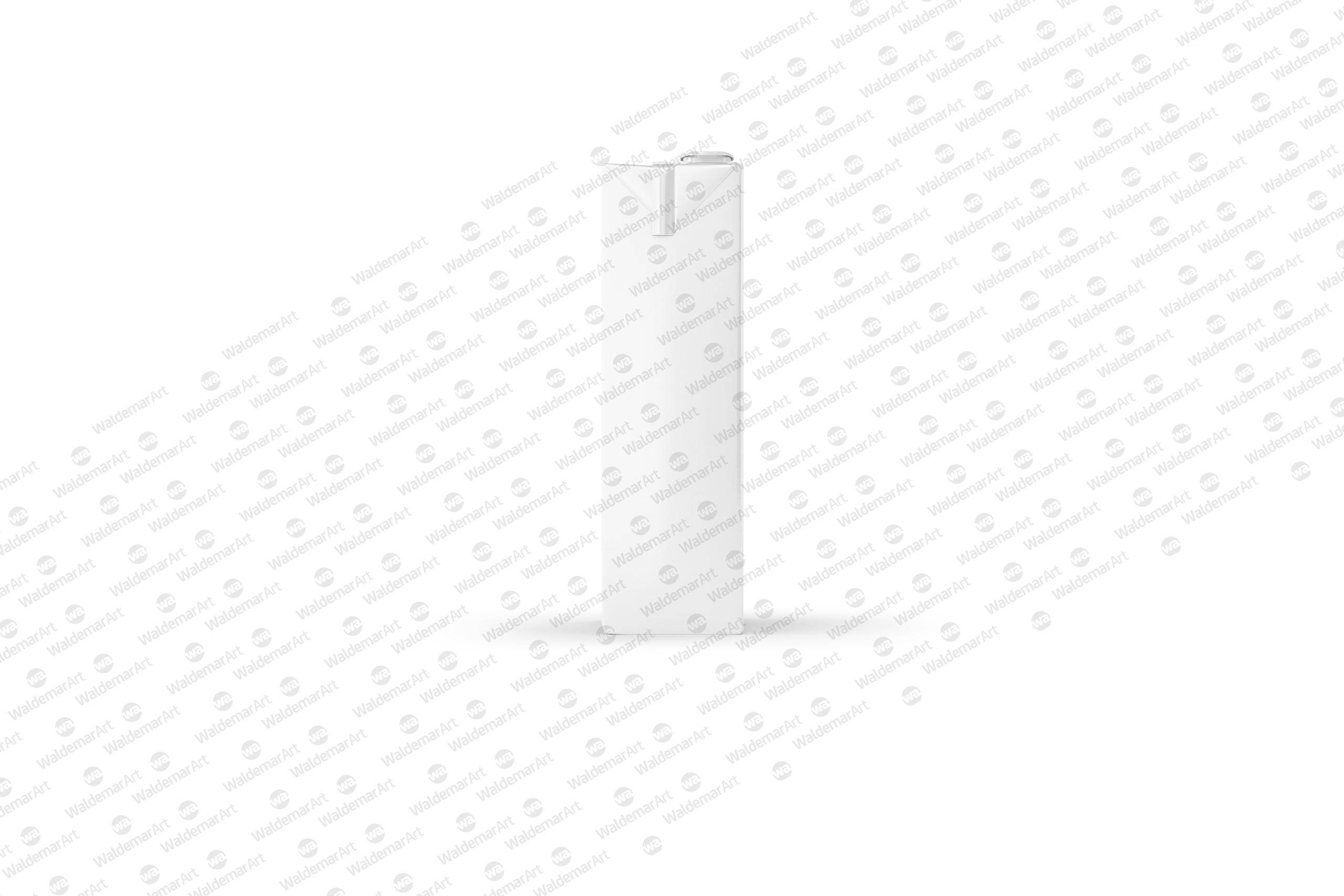 Tetra Pack Brick Mockup Aseptic 1000ml Slim with ReCap3 - Side view