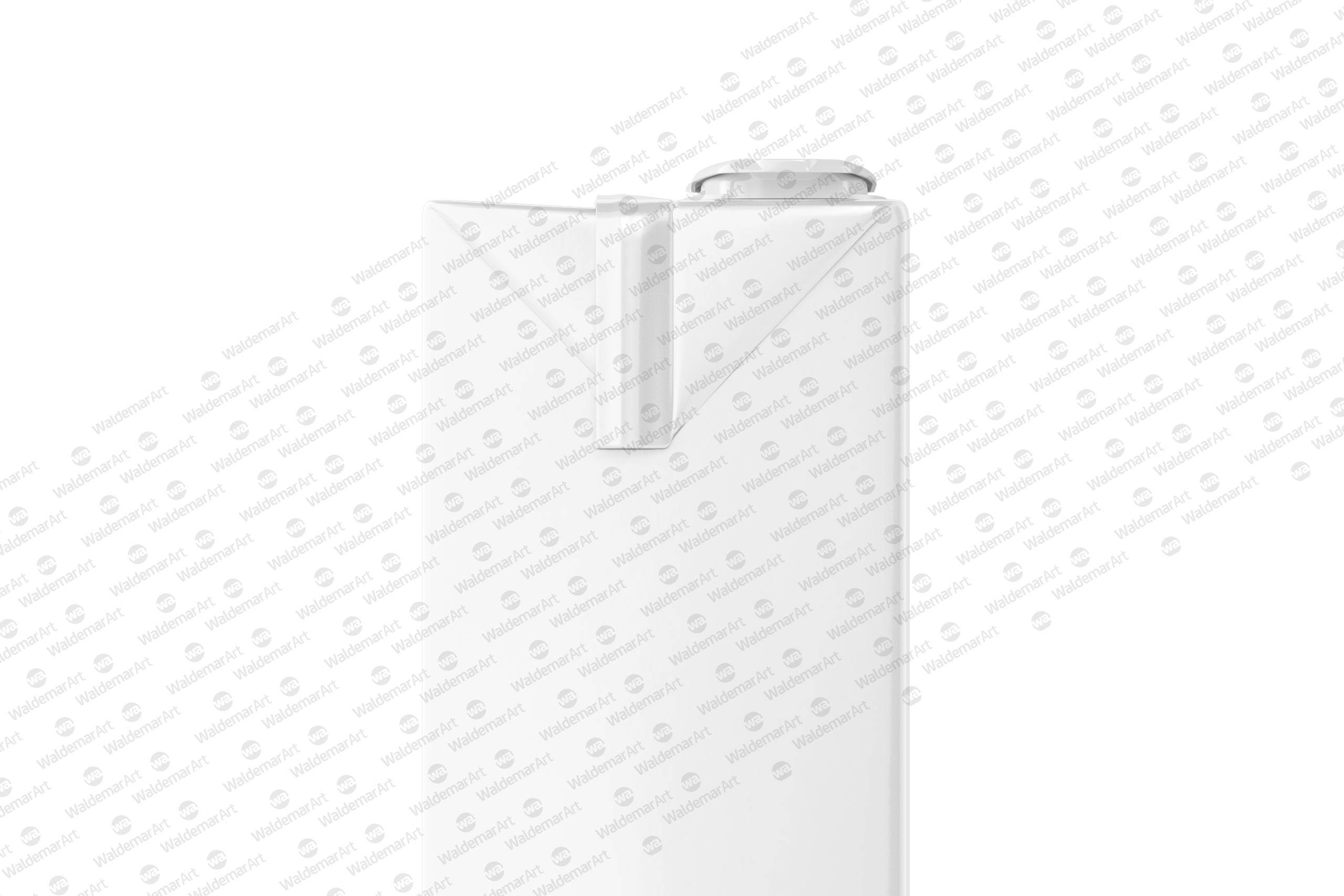 Tetra Pack Brick Mockup Aseptic 1000ml Slim with ReCap3 - Side view