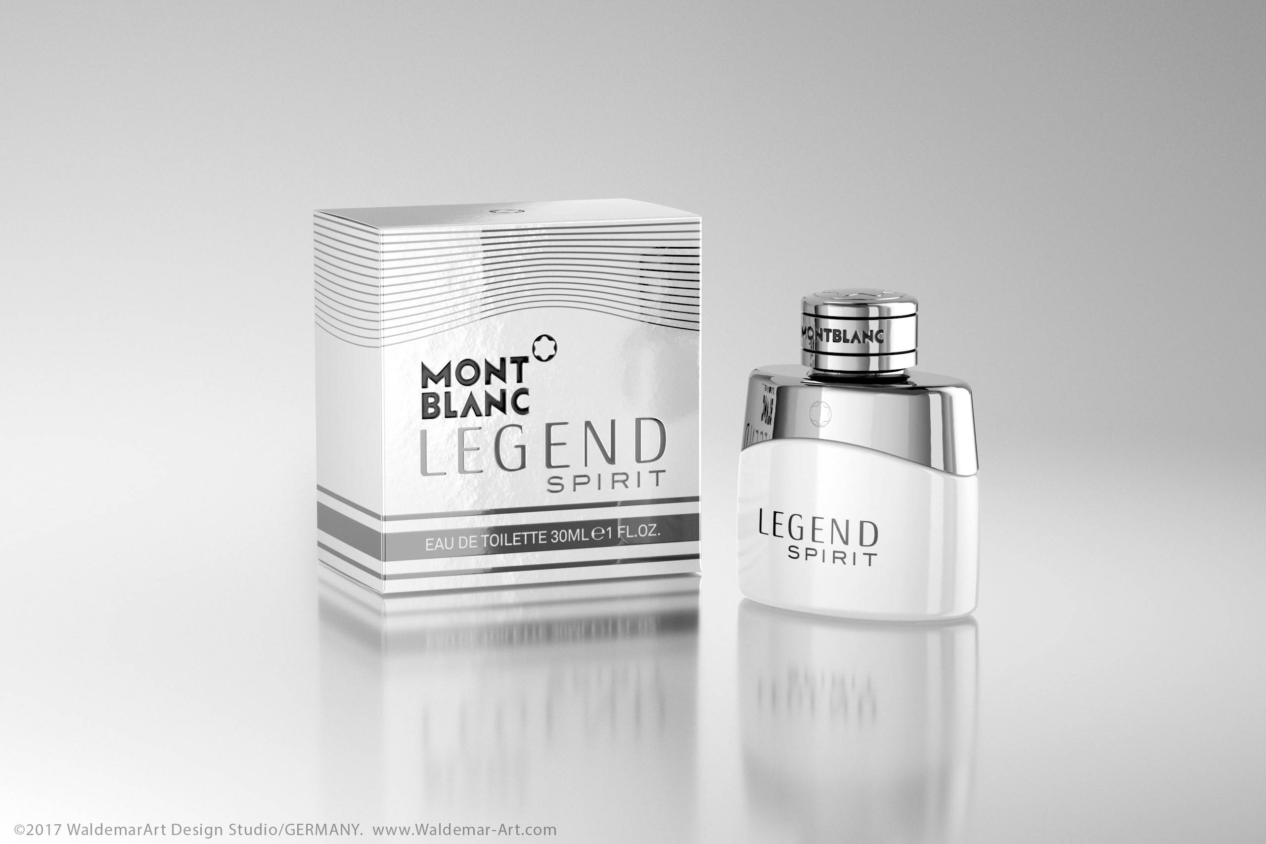 MontBlanc Legend Spirit 3D scene (Octane) and packaging model pack