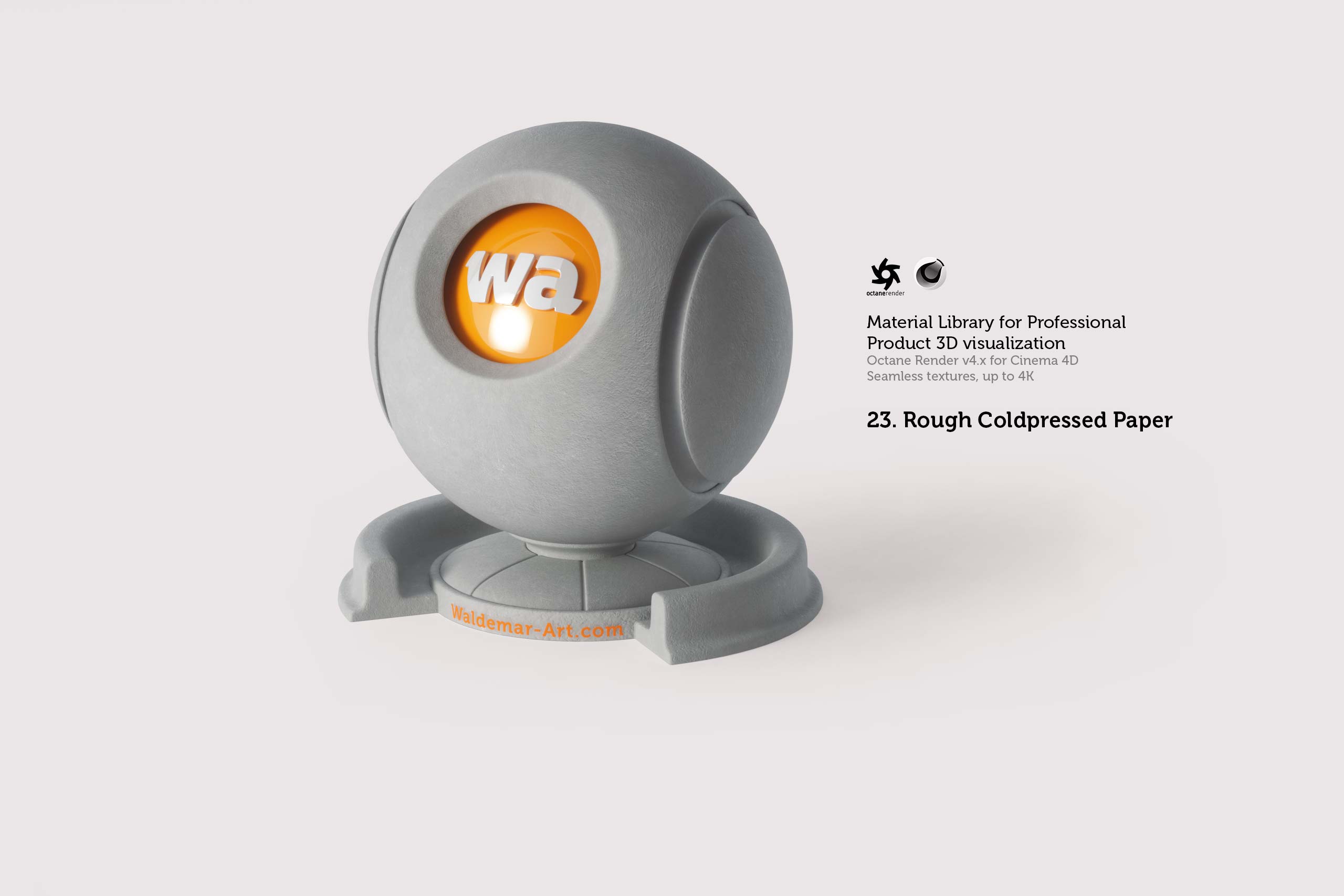 Octane 4+ for Cinema 4D (Compatible with version 2024) Materials Pack 1 - Hard Surfaces [27 items] (Glass, Plastic, Metal, Paper, Cork, PET etc)