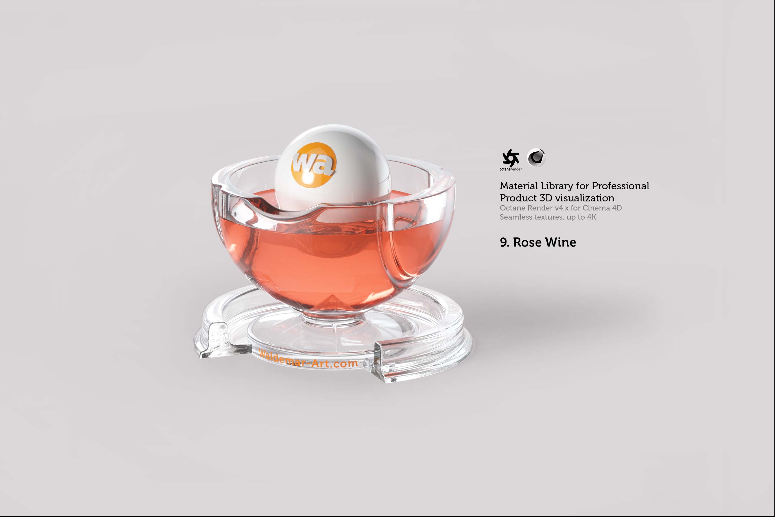 Octane 4+  for Cinema 4D (compatible with version 2024) Materials Pack 2 - Liquids and Food [27 items] (Jam, Butter, Milk, Yoghurt, Pesto, Honey, Beer, Wine etc)