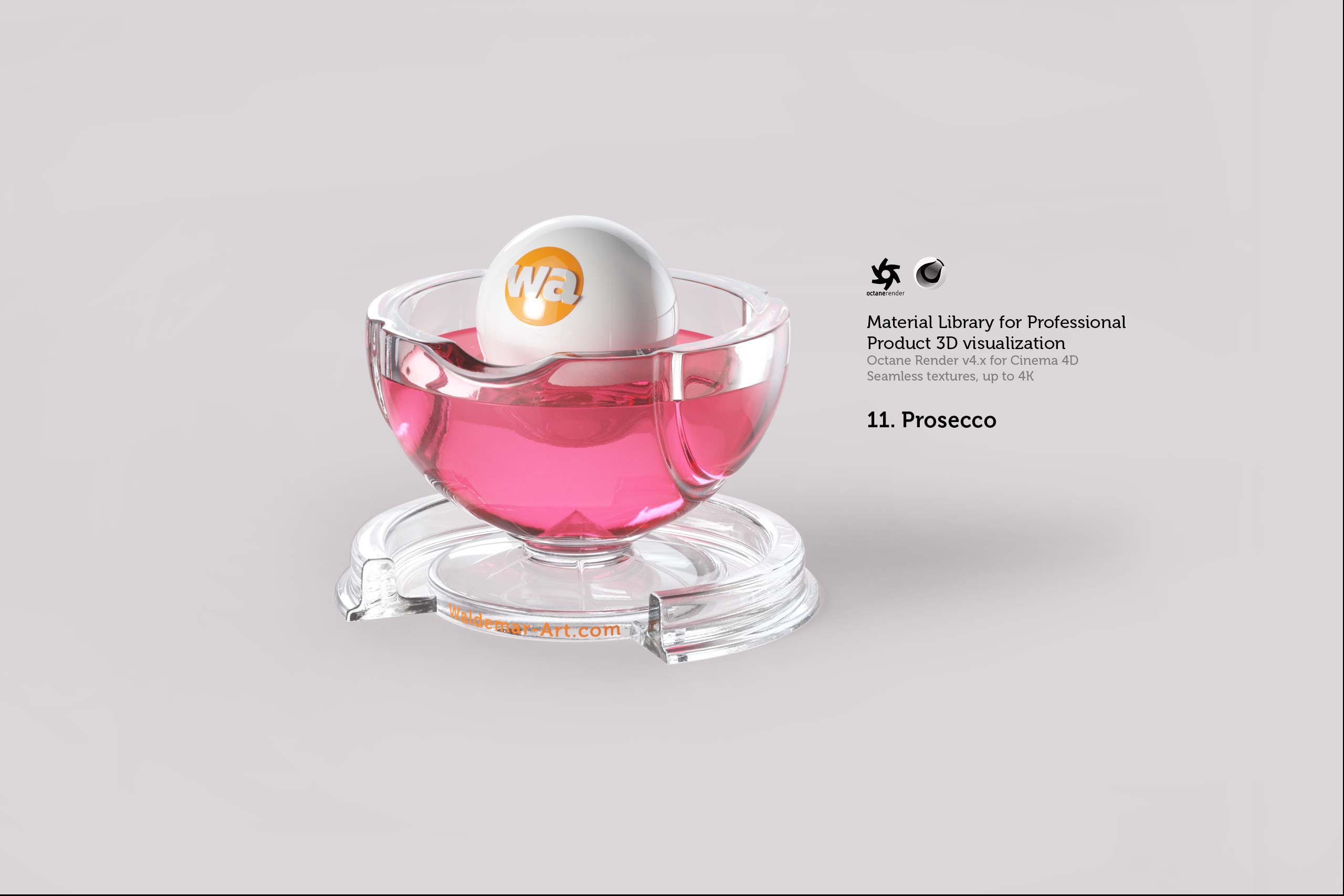 Octane 4+  for Cinema 4D (compatible with version 2024) Materials Pack 2 - Liquids and Food [27 items] (Jam, Butter, Milk, Yoghurt, Pesto, Honey, Beer, Wine etc)