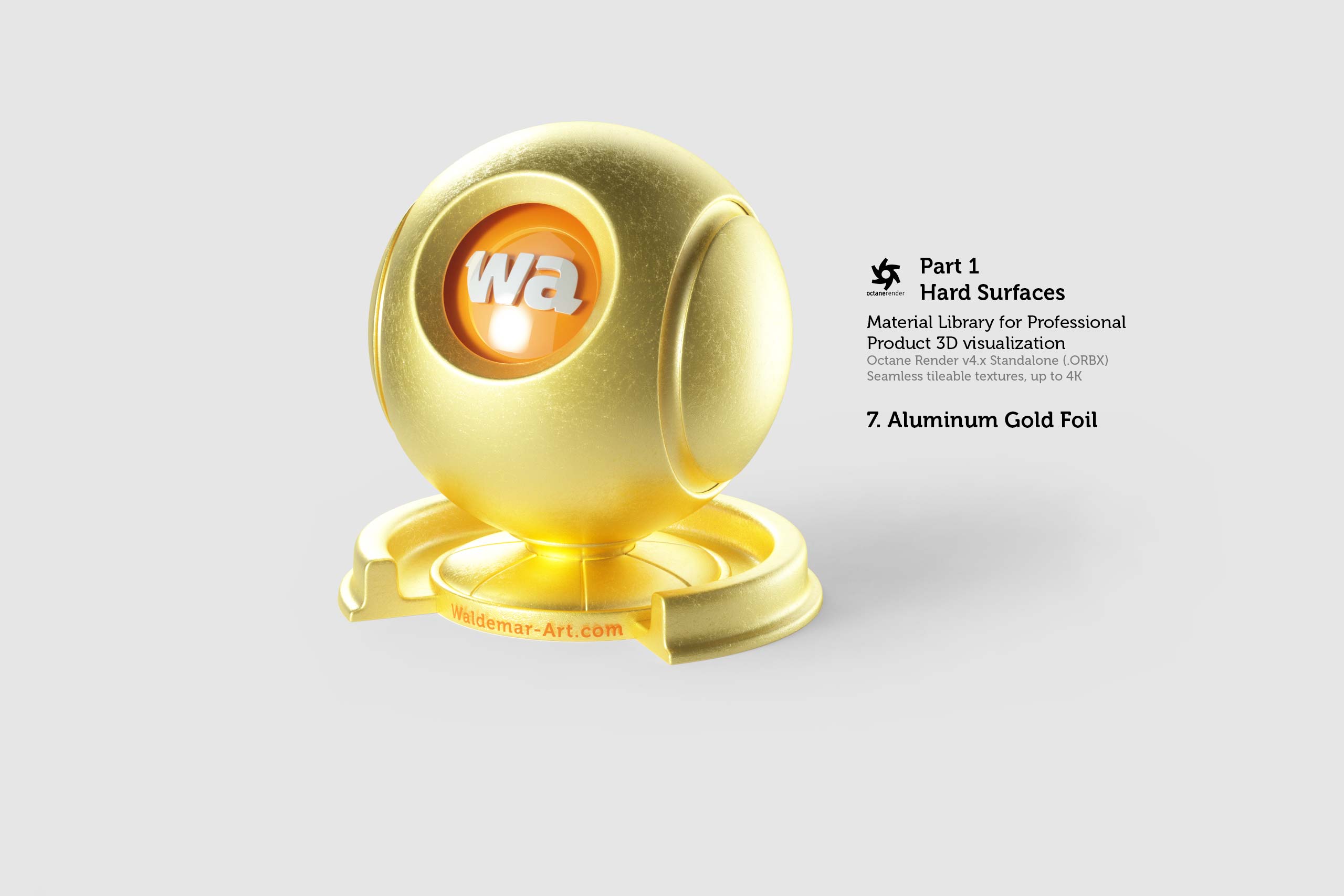 Octane 4+ Standalone Materials Pack 1 - Hard Surfaces [27 items] (Glass, Plastic, Metal, Paper, Cork, PET etc)