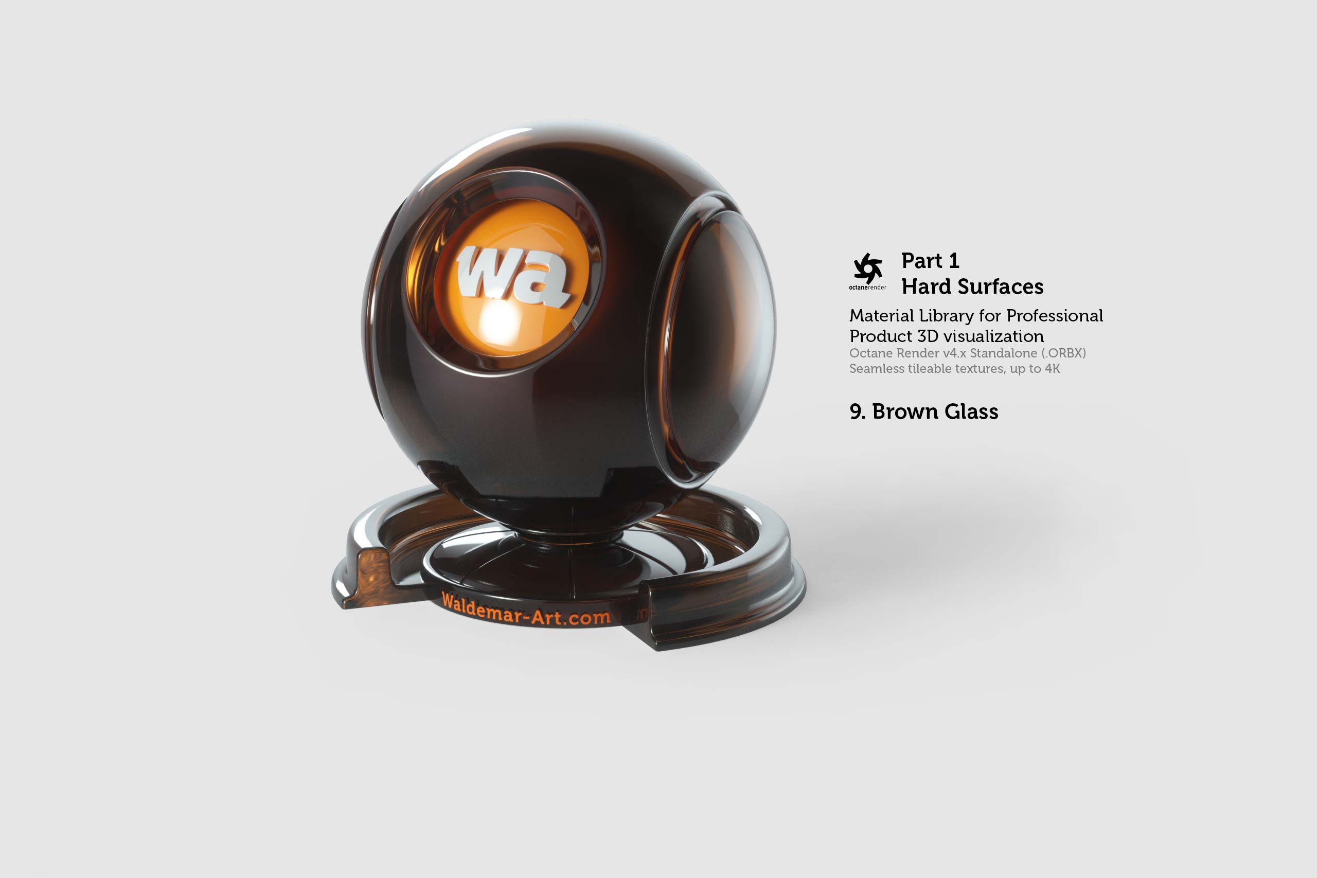 Octane 4+ Standalone Materials Pack 1 - Hard Surfaces [27 items] (Glass, Plastic, Metal, Paper, Cork, PET etc)