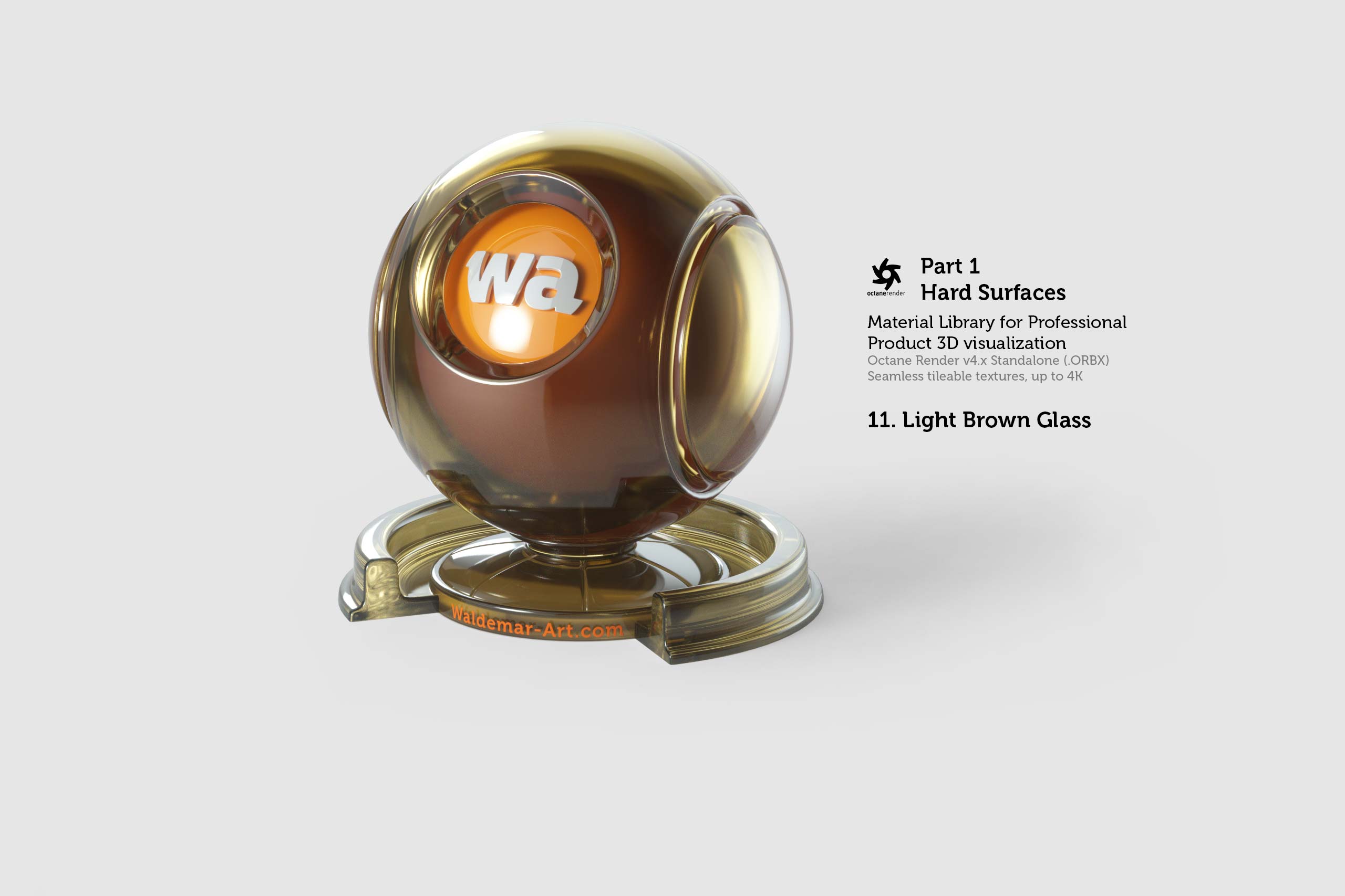 Octane 4+ Standalone Materials Pack 1 - Hard Surfaces [27 items] (Glass, Plastic, Metal, Paper, Cork, PET etc)